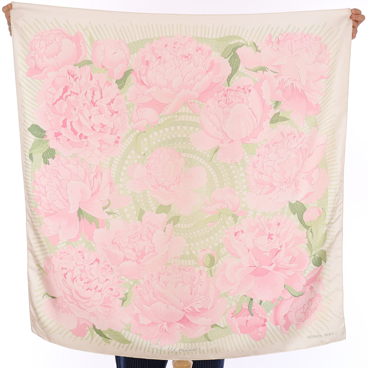 Hermès Les Pivoines Silk Scarf