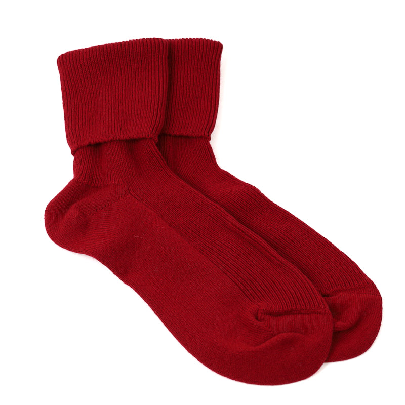 Brand New Scottish Burgundy Red Ladies Cashmere Every Day Socks