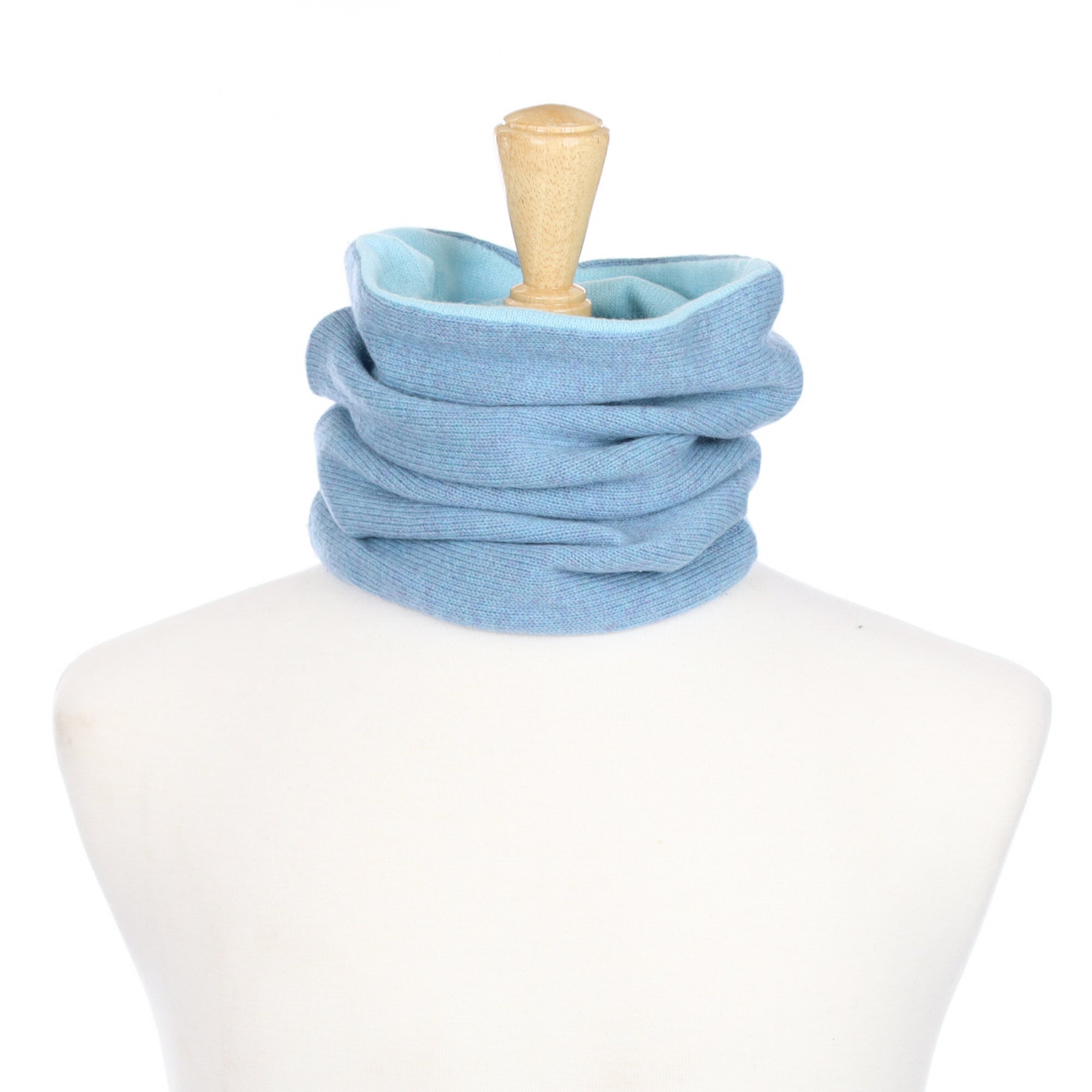 Duck Egg and Aqua Luxury Double Layered Snood