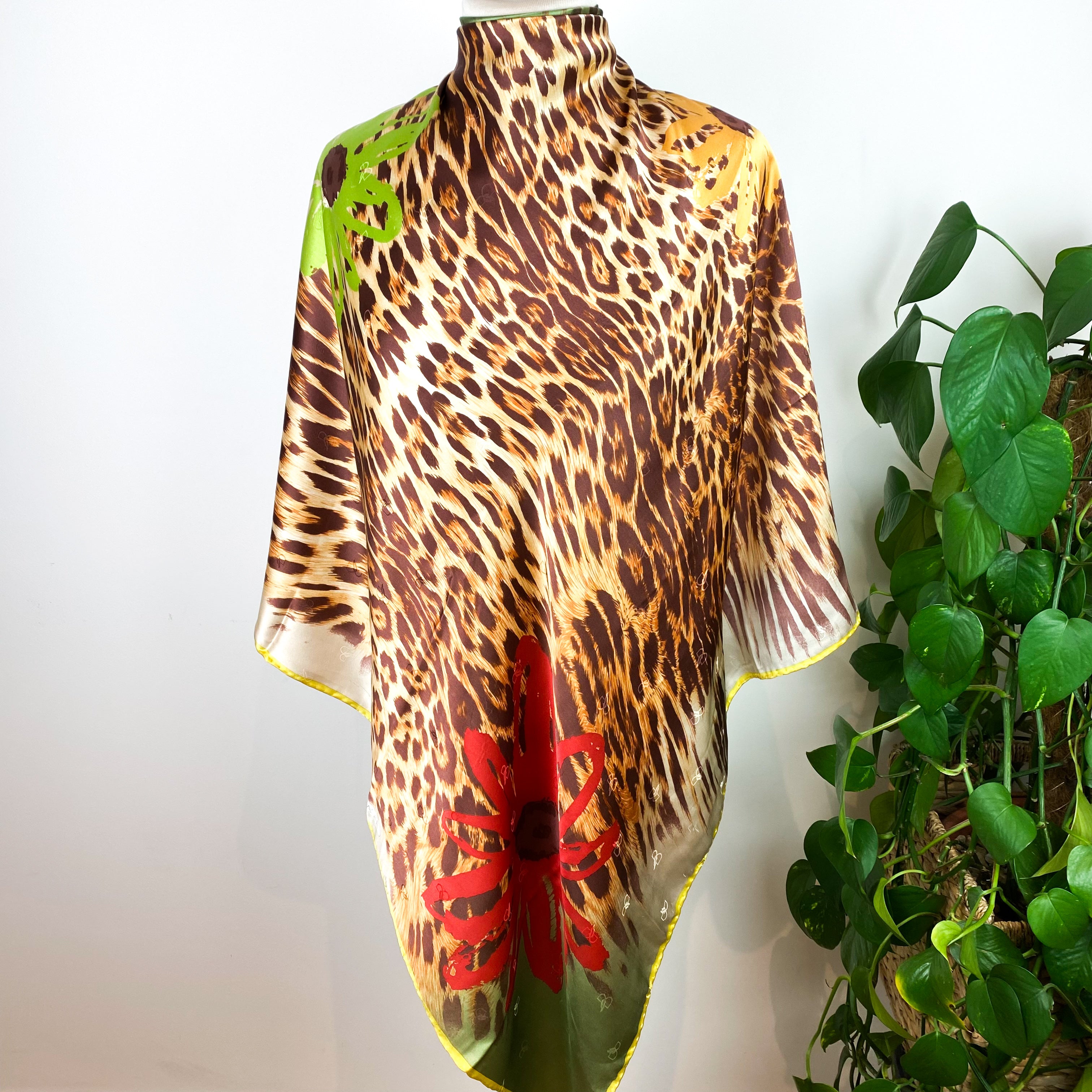 Large Basile Satin Silk Scarf
