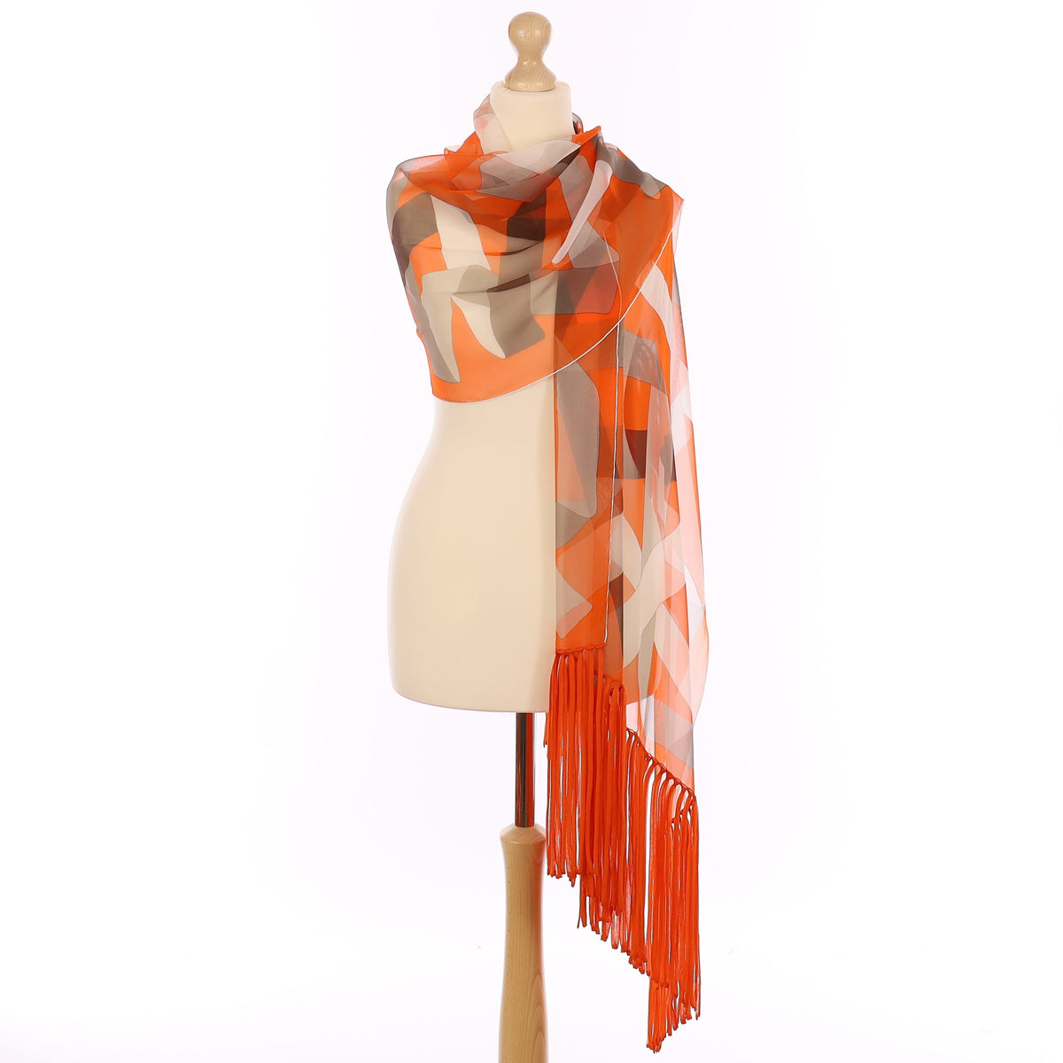 Hermès En Duo Silk Mousselline With Tassels