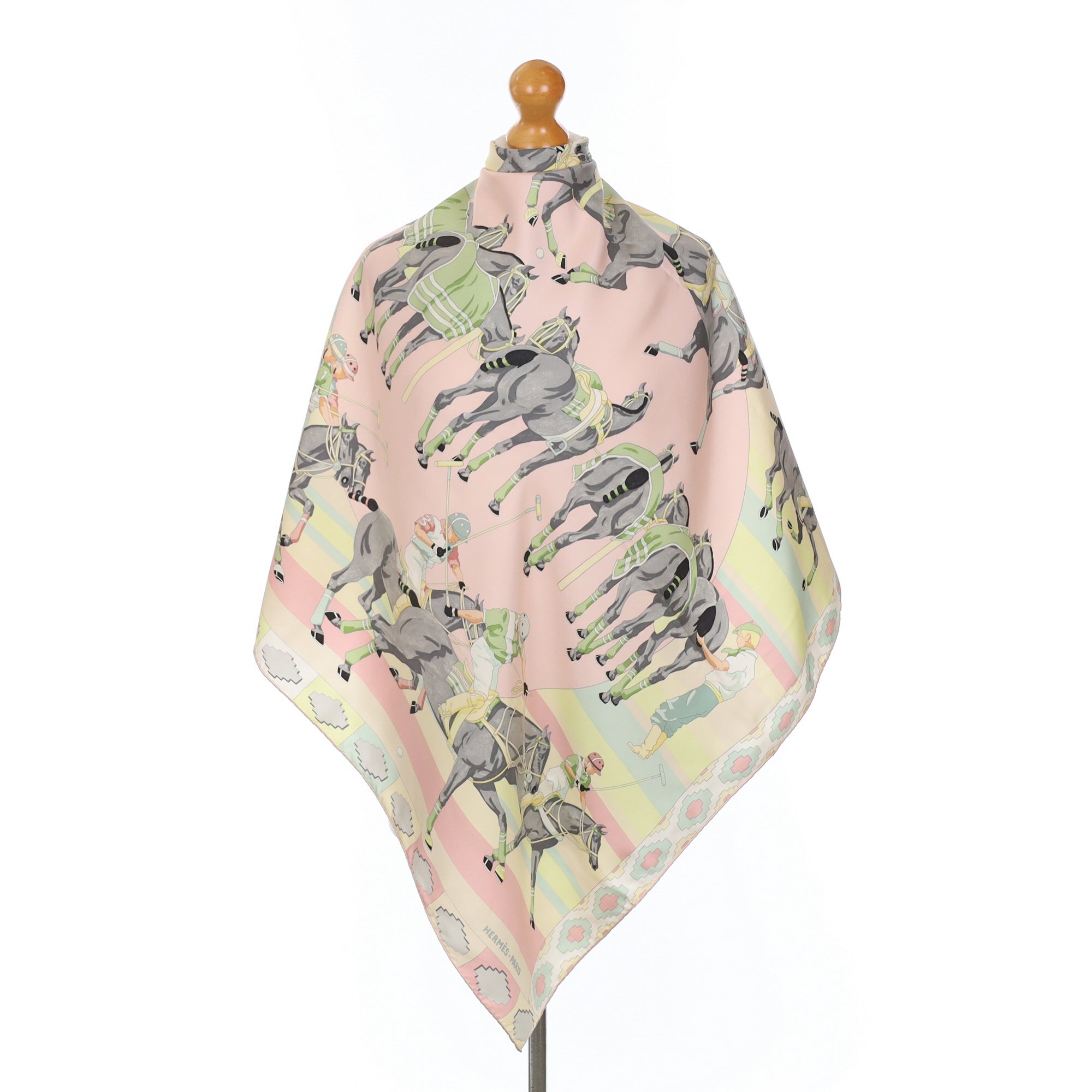 Hermès Les Poneys de Polo Silk Scarf