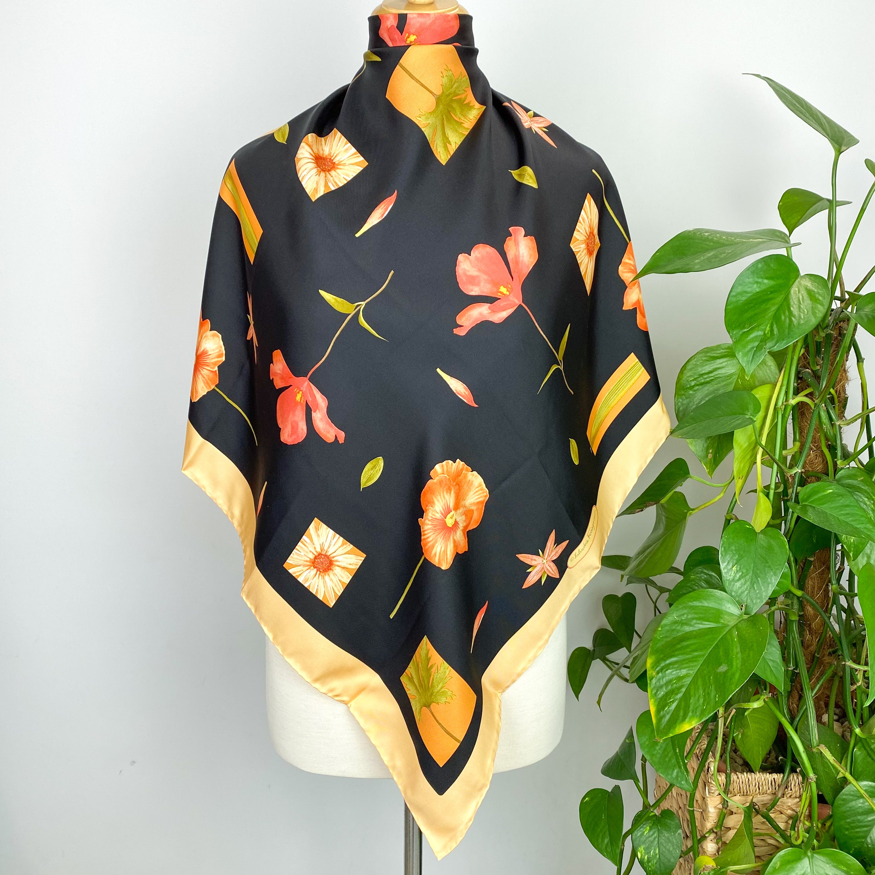 Brand New Salvatore Ferragamo Designer Silk Scarf