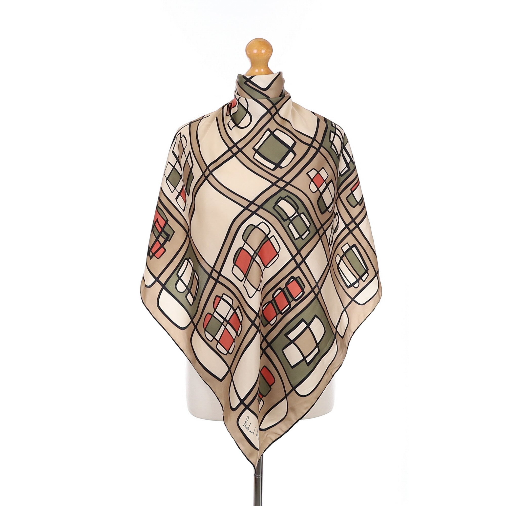 1970’s Richard Allan Vintage Silk Scarf