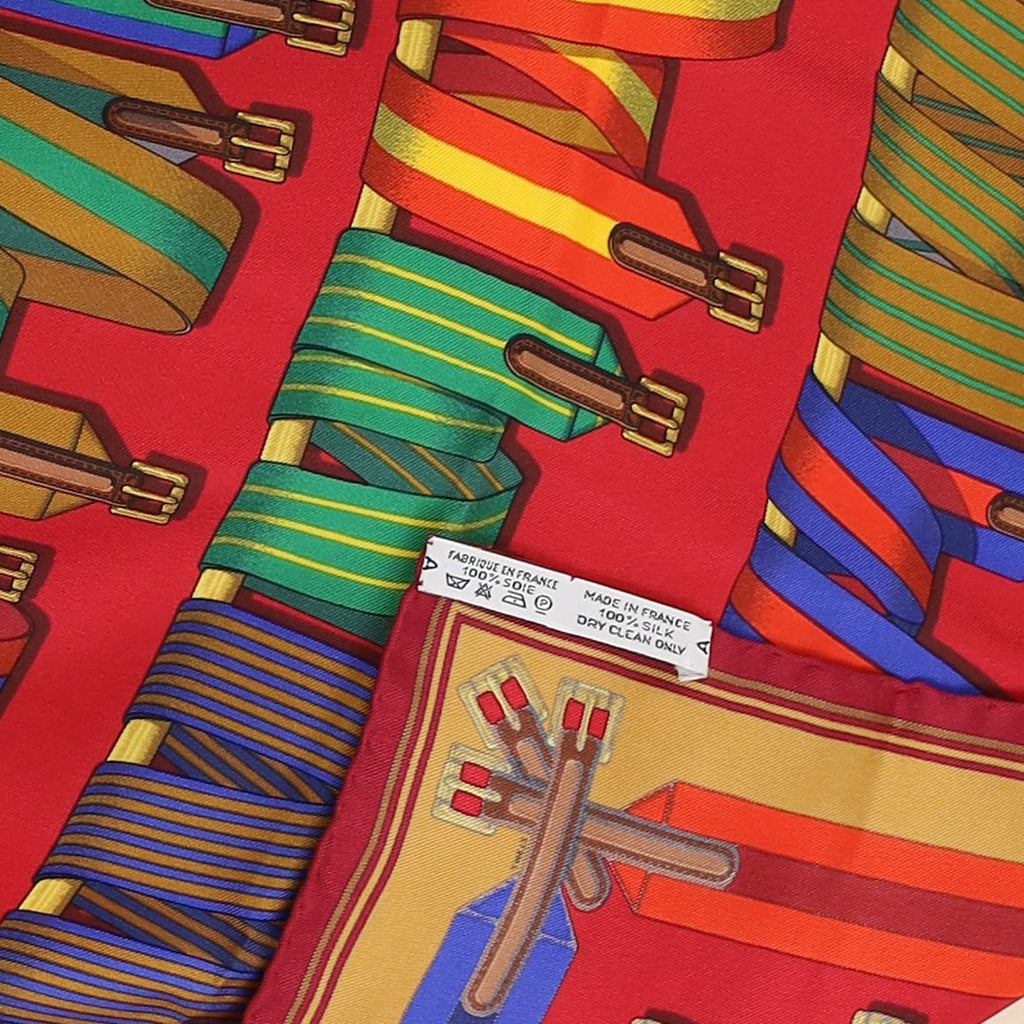 Brand New Boxed Hermès Les Sangles Silk Scarf