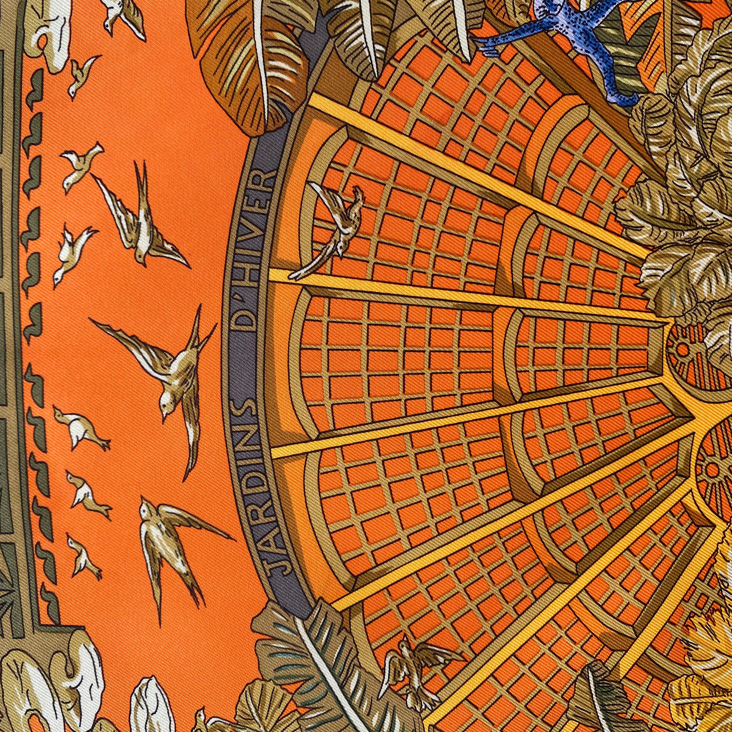 Boxed Hermès Jardins D’hiver Silk Scarf