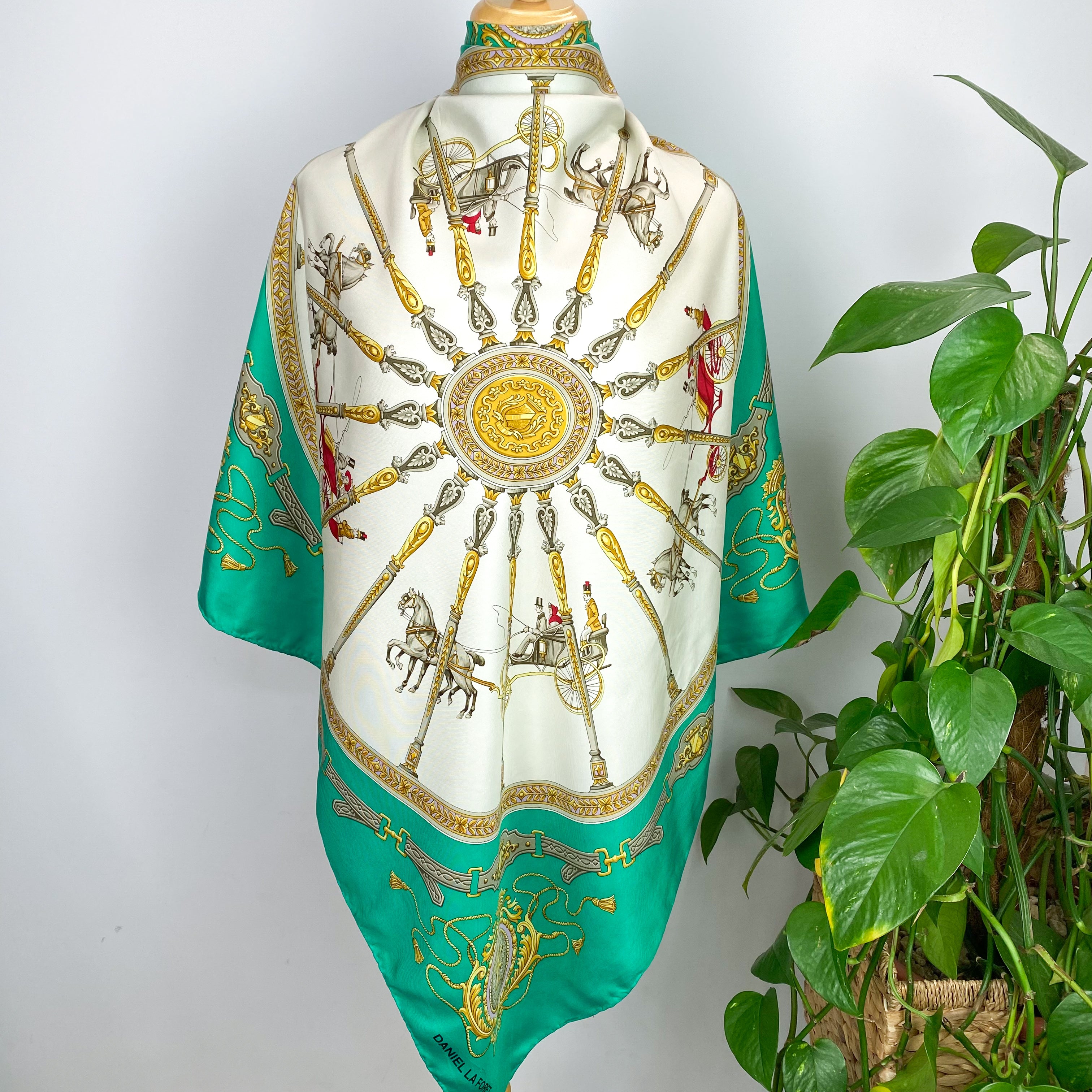 Daniel La Foret French Vintage Silk Scarf