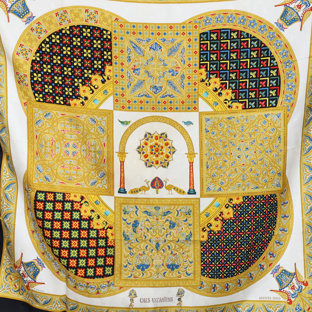 Pristine Boxed Hermès Ciels Byzantins Silk Scarf