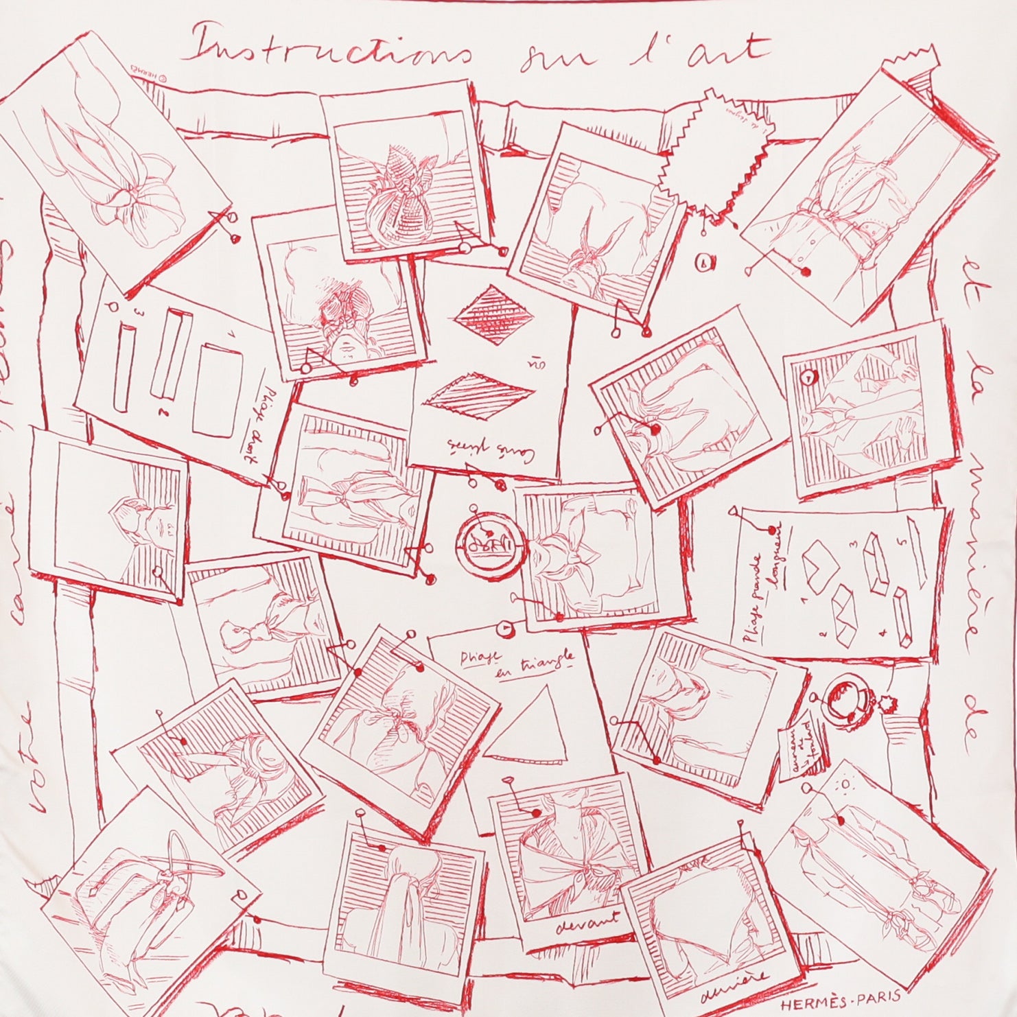 Boxed Hermès 70 Instructions su L’art de Nouser et Porter Votre Carre Silk Scarf