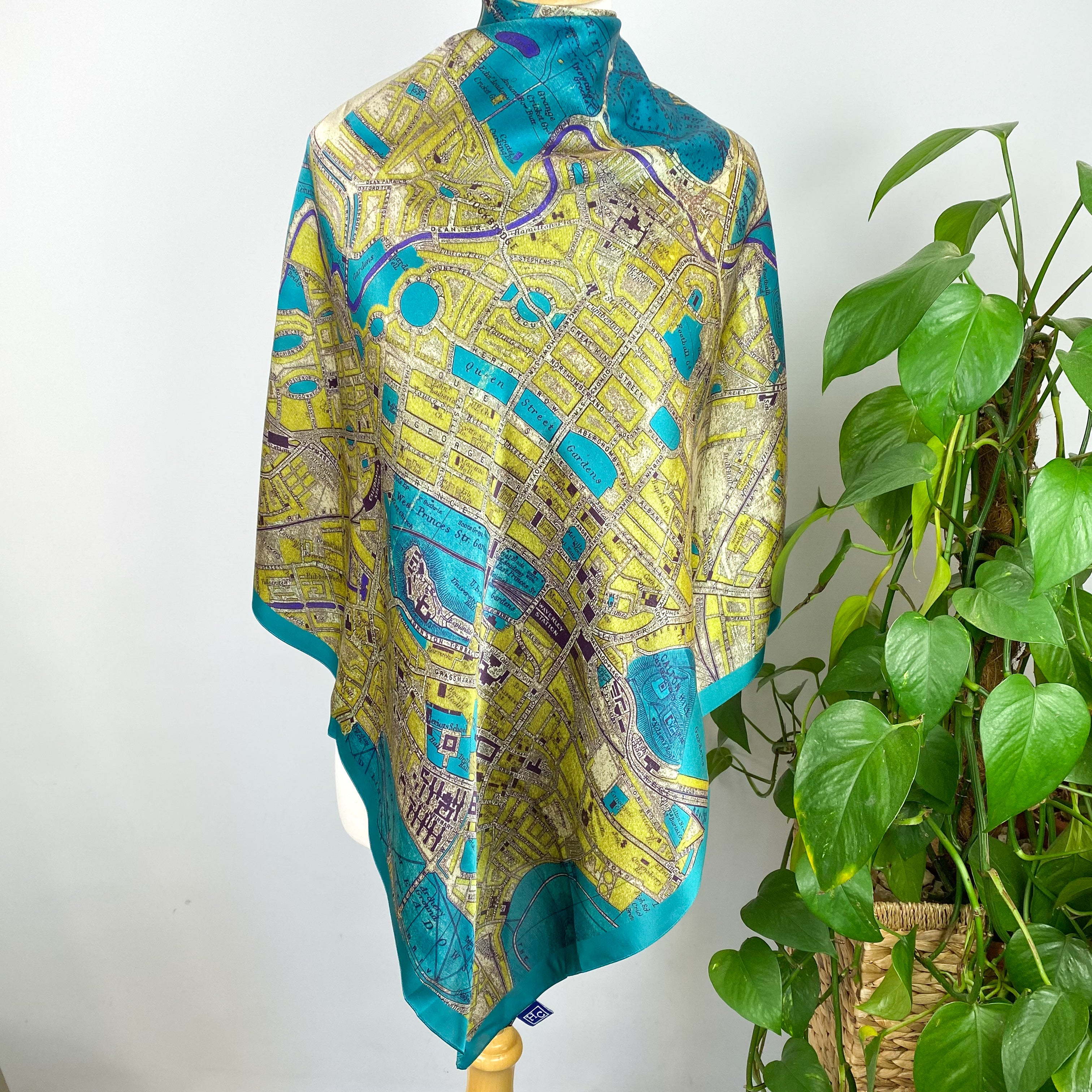 Helen Chatterton Edinburgh Map Silk Scarf