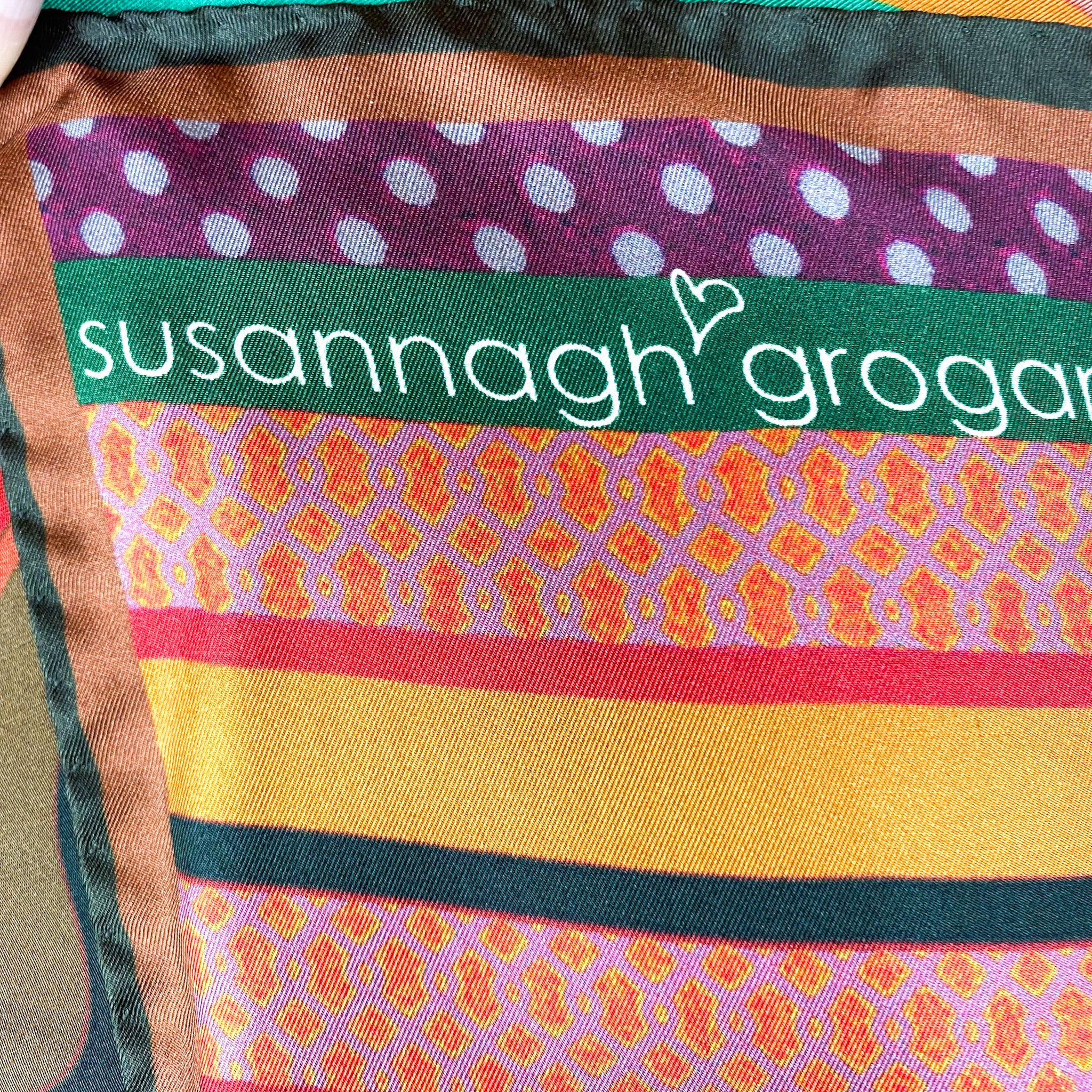 Boxed Susannagh Grogan Large Italian Silk Scarf