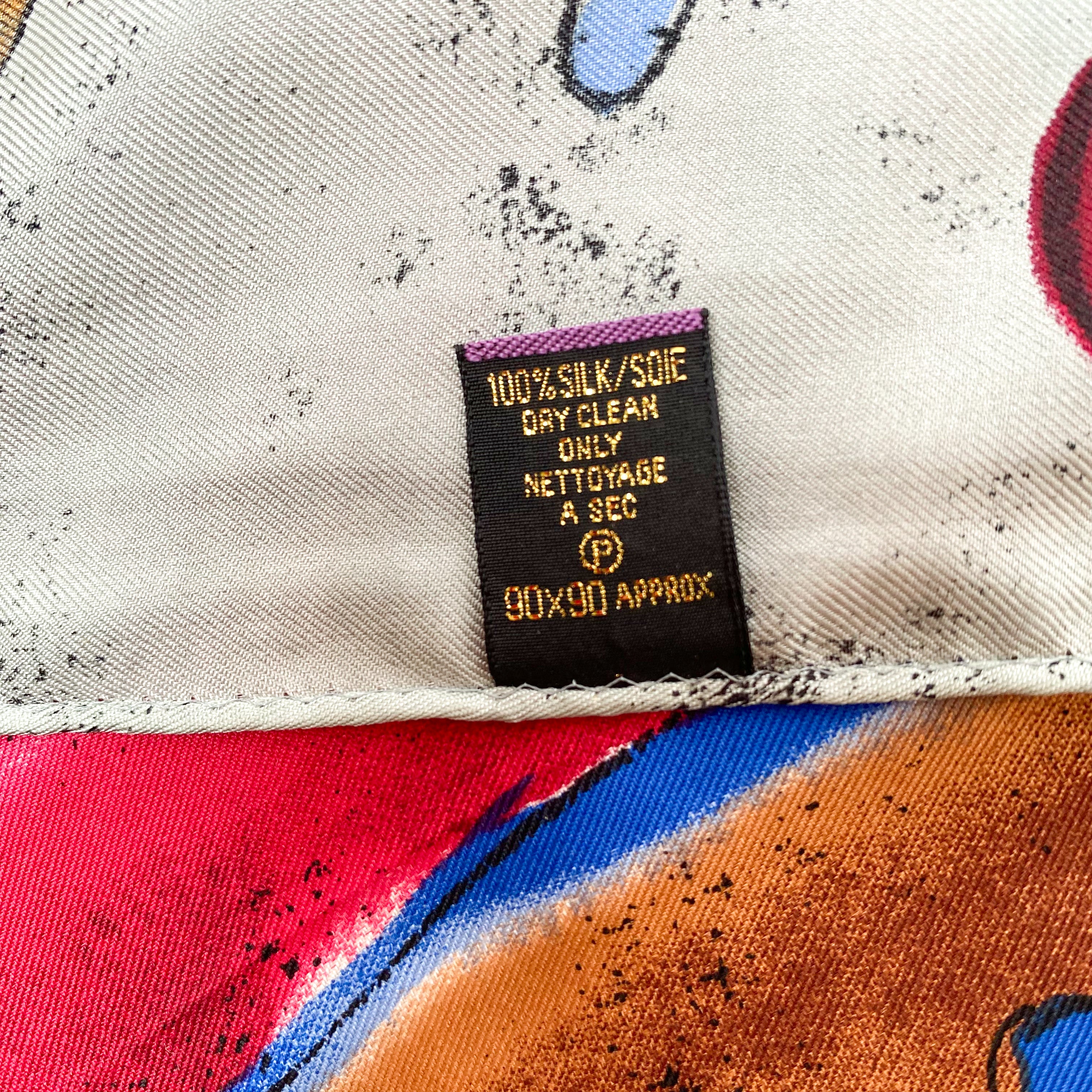 Colourful Cherub Vintage Silk Scarf