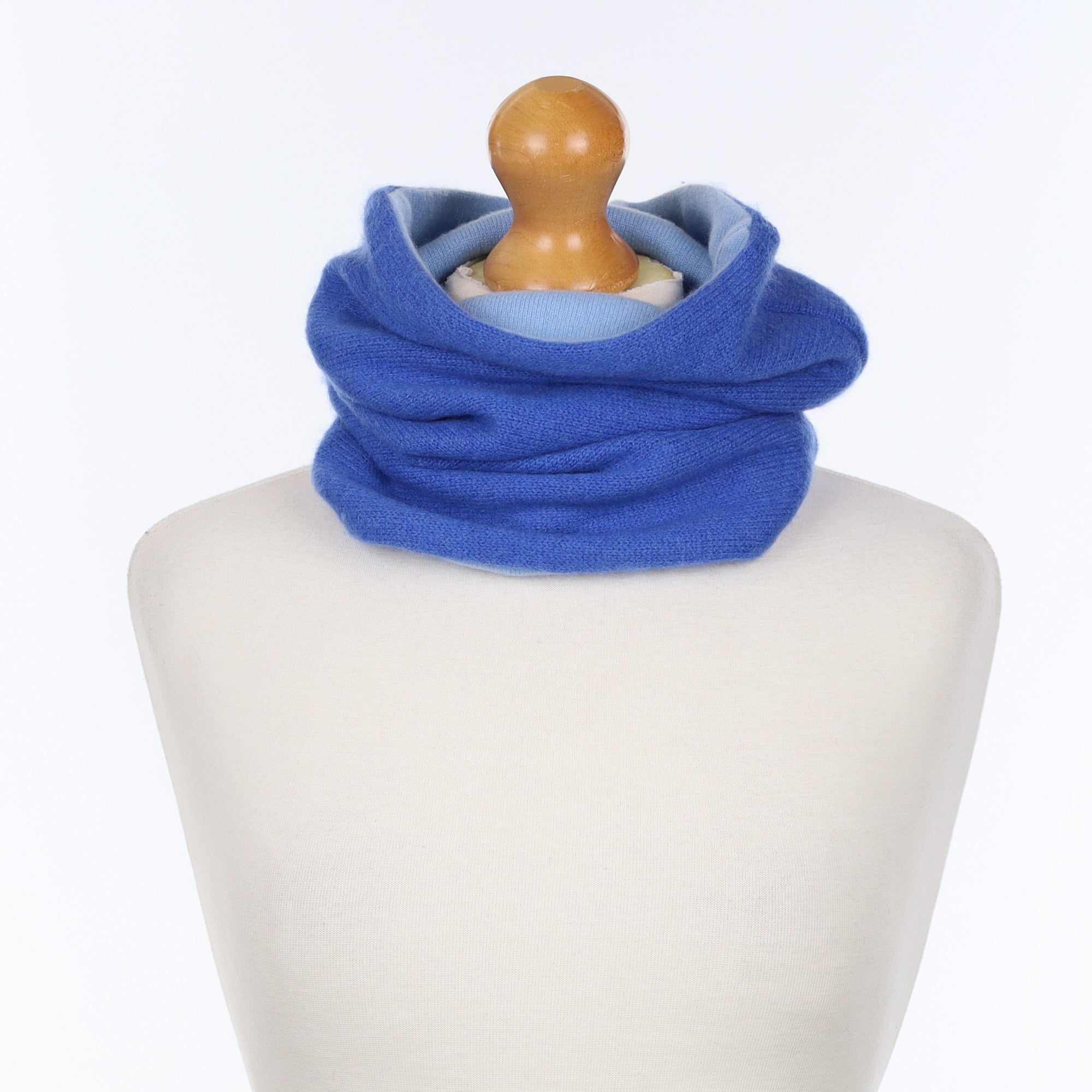 Tanzanite and Pale Blue Luxury Double Layered Snood