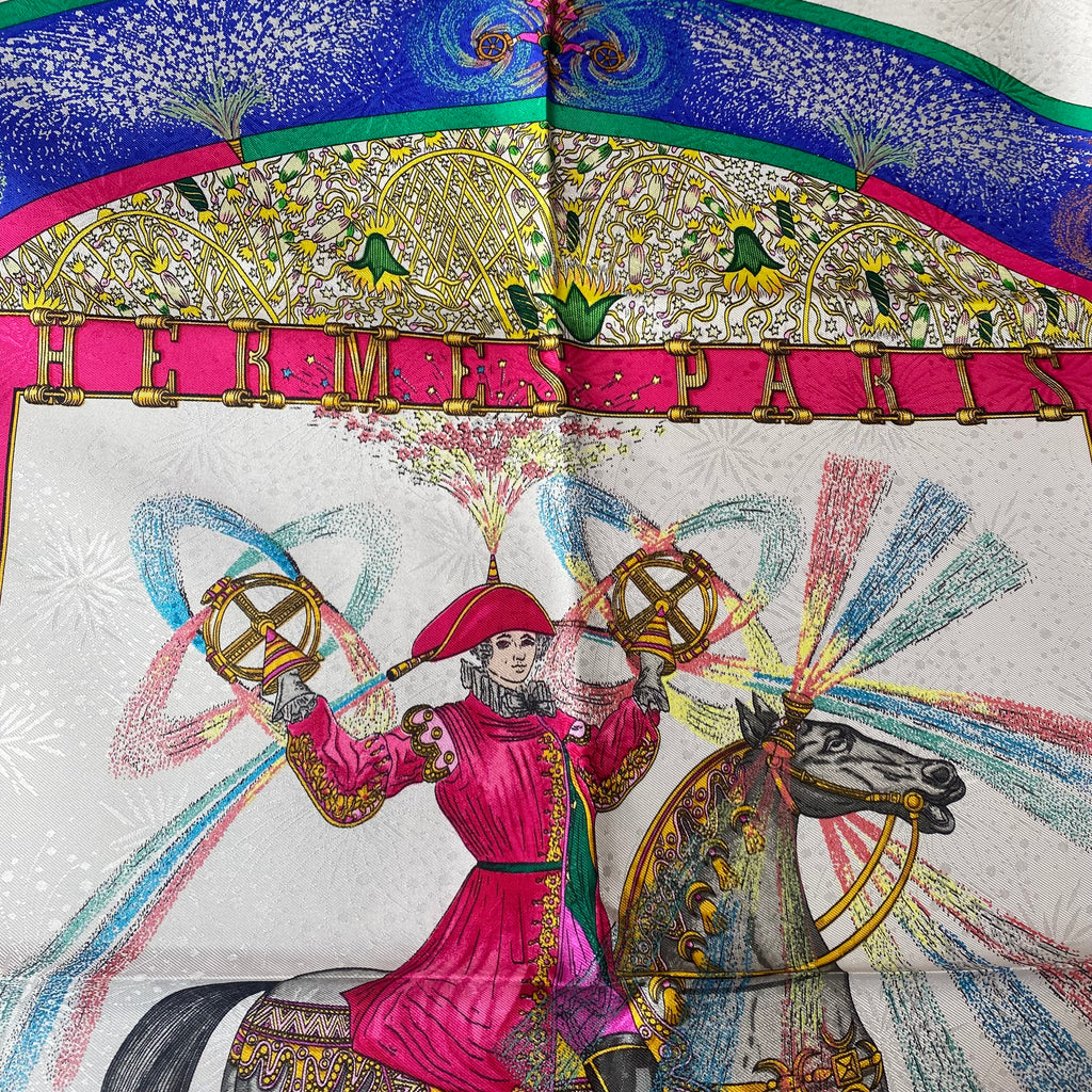Brand New Boxed Hermes Feux D’ artifice Silk Scarf