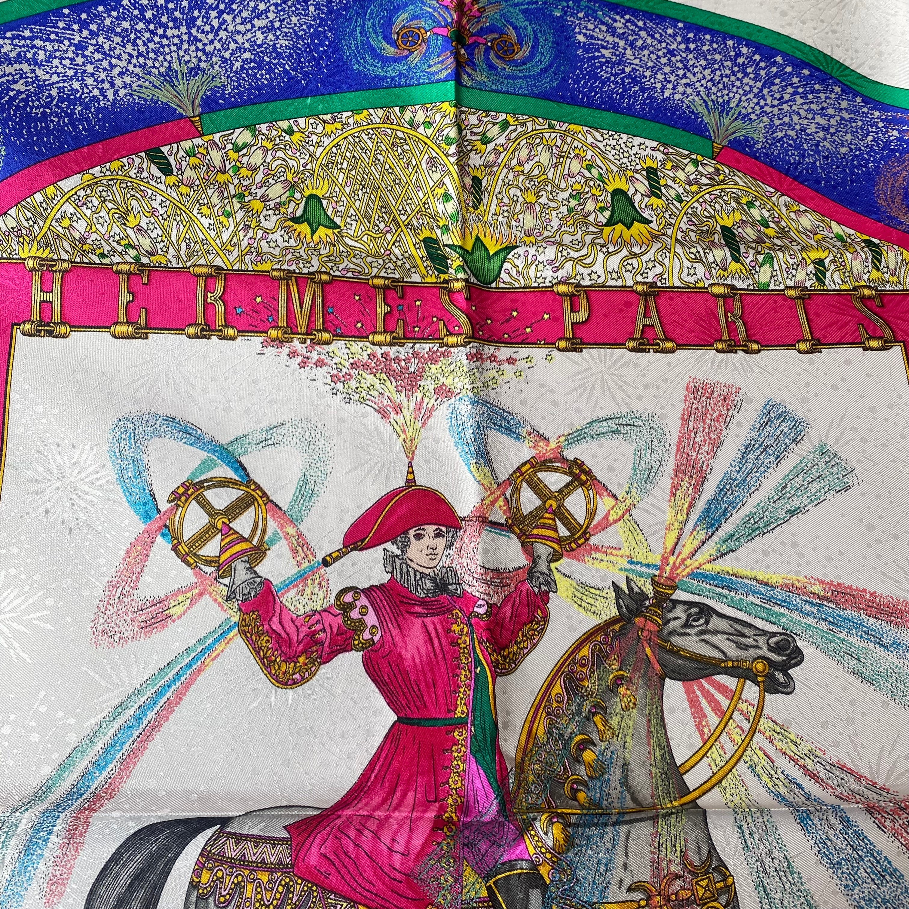 Brand New Boxed Hermes Feux D’ artifice Silk Scarf