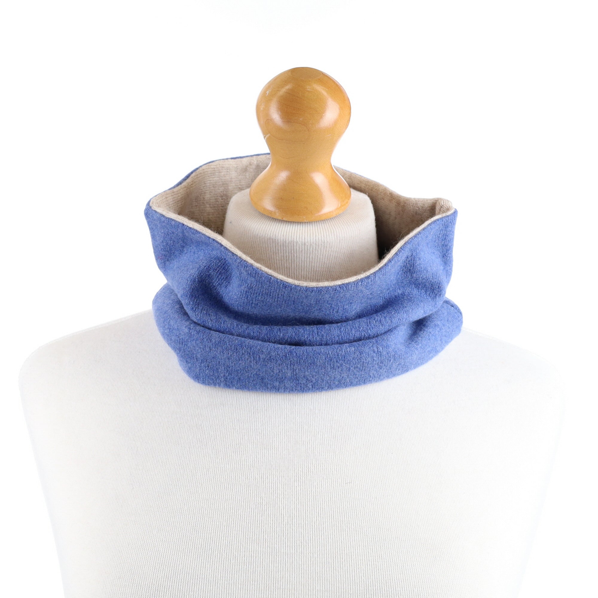 Blue and Oatmeal Neck Warmer