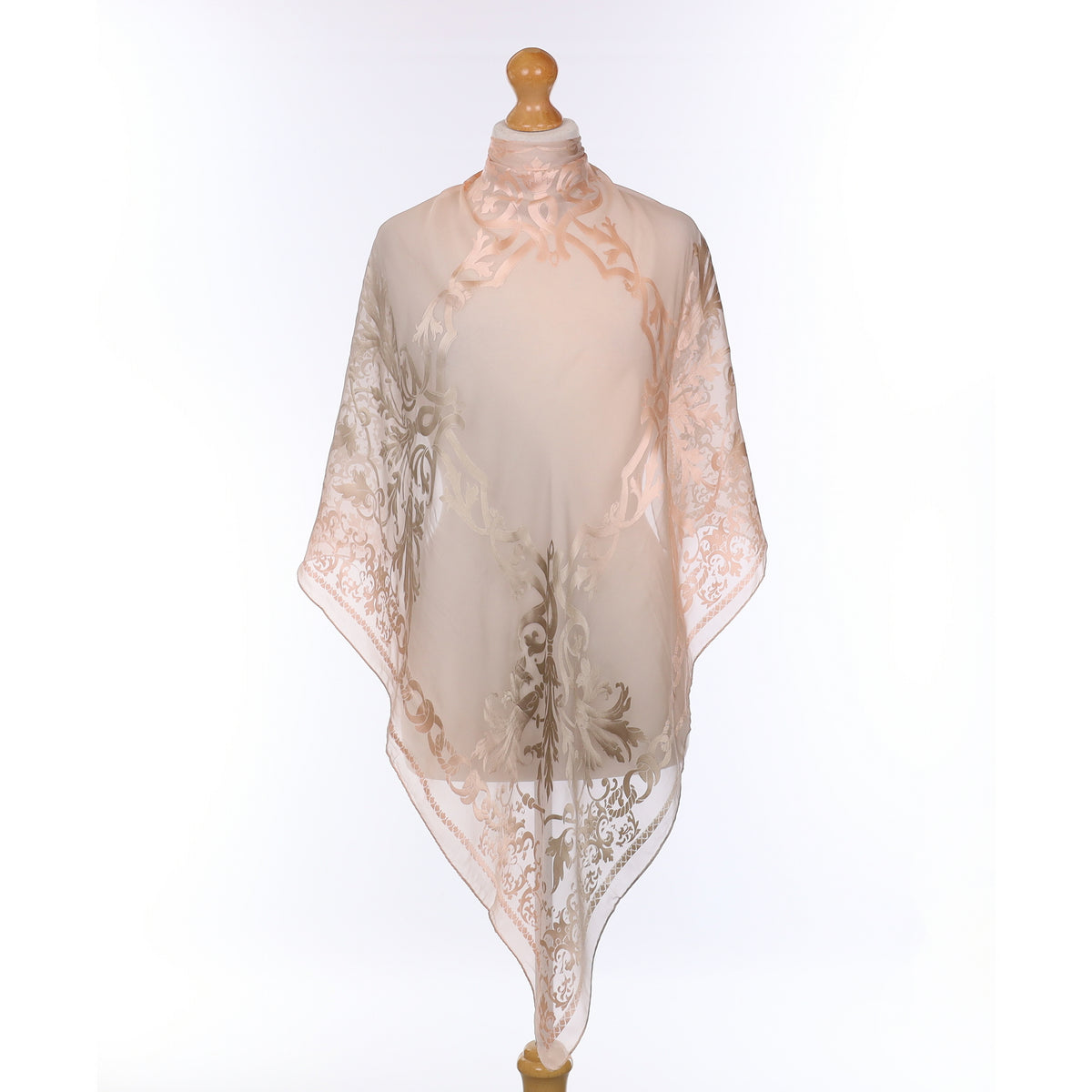Jaeger Pink Baroque Design Silk Scarf