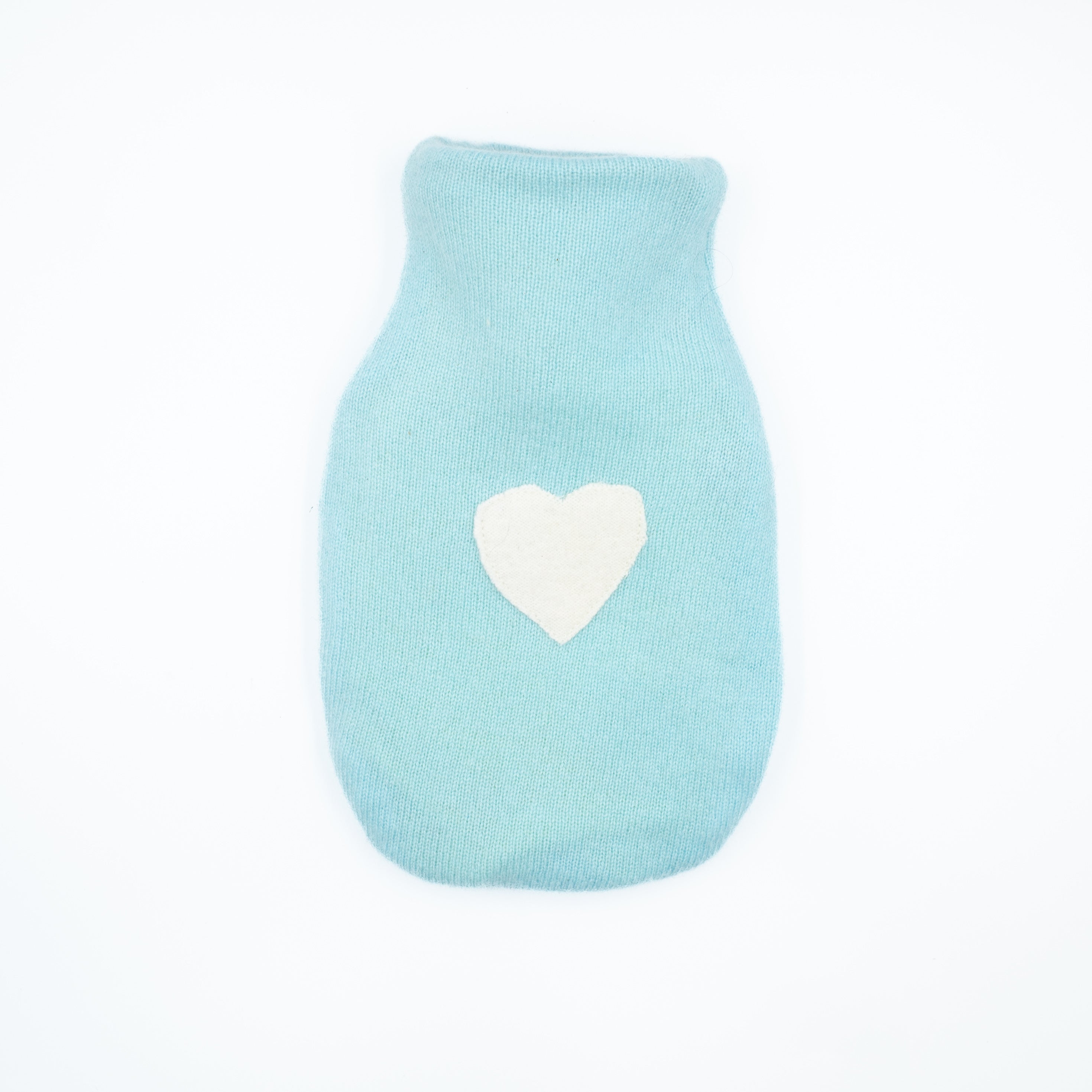 Aqua Blue Cashmere Small Hot Water Bottle