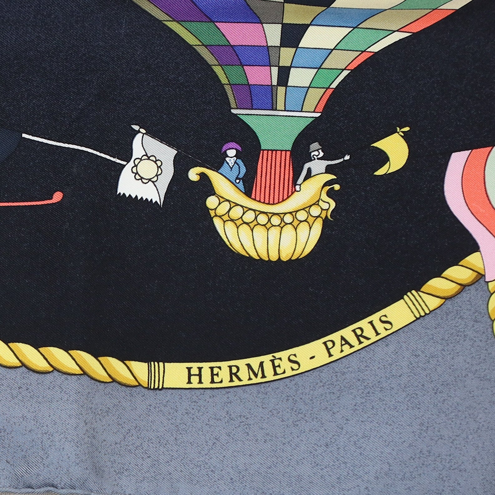 Pristine Hermès Les Folies du Ciel Silk Scarf