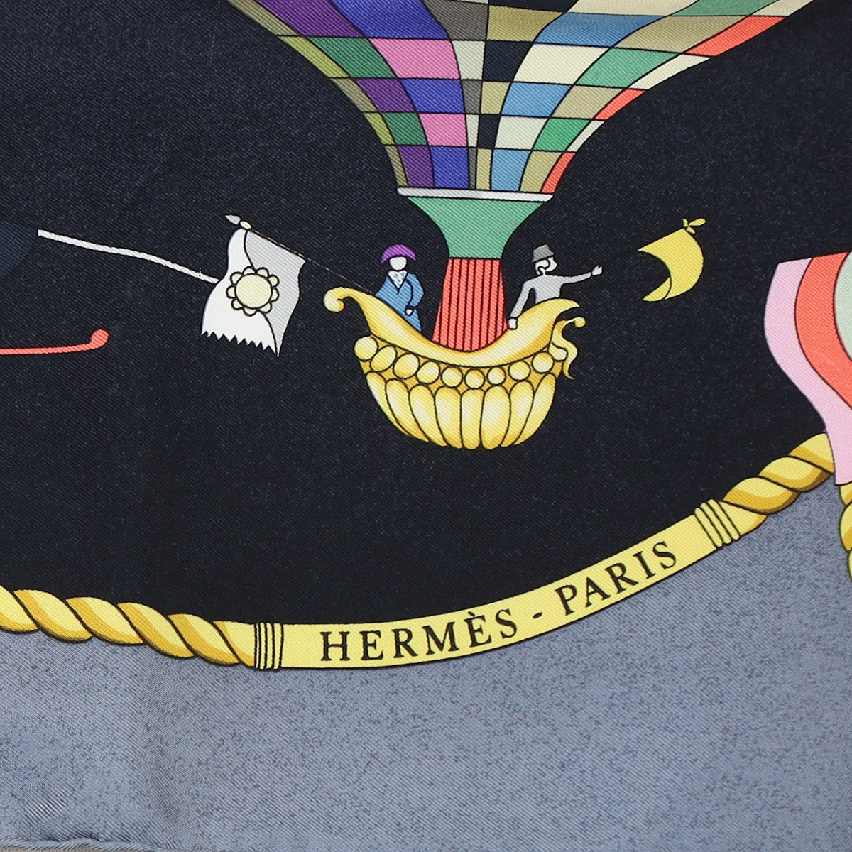 Pristine Hermès Les Folies du Ciel Silk Scarf