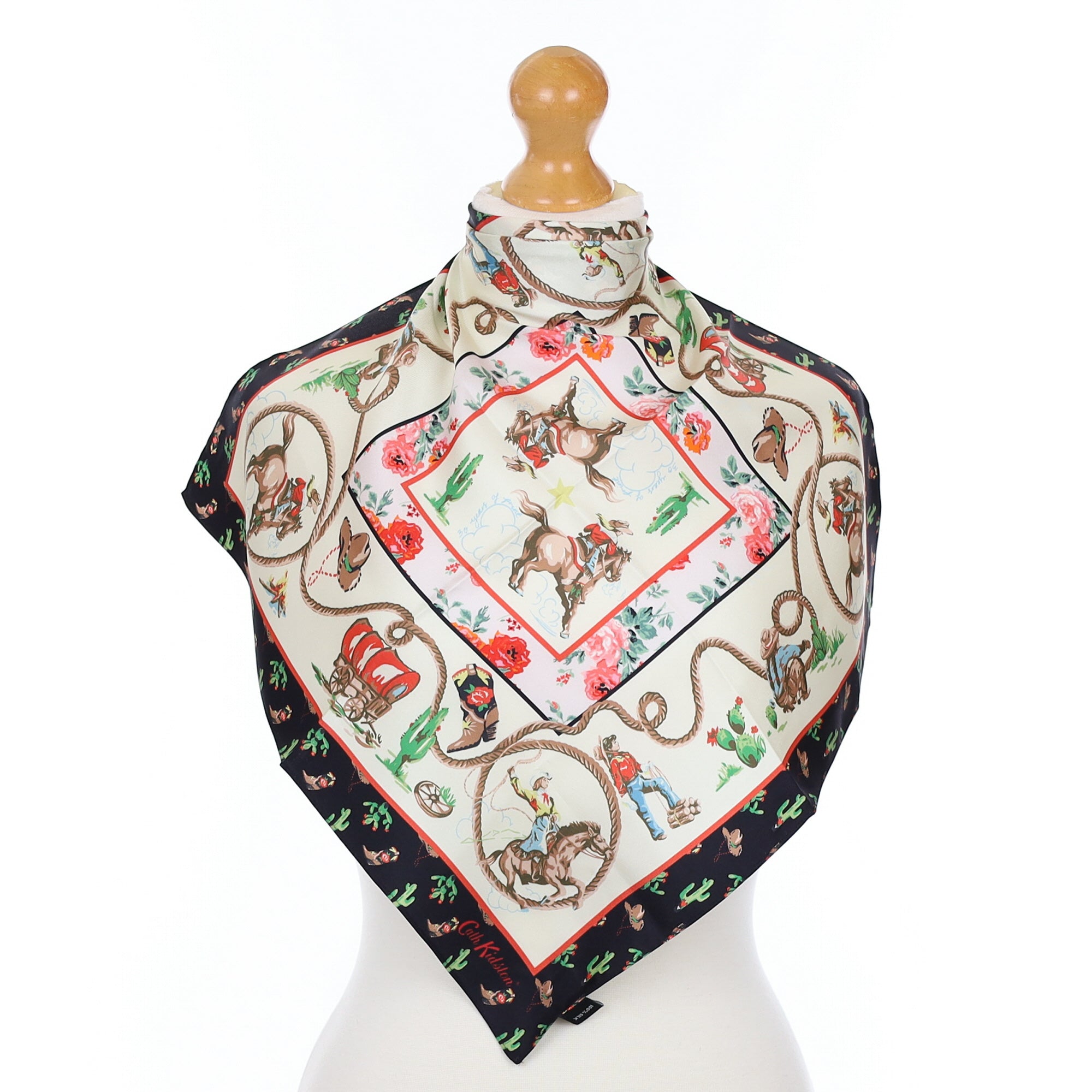 Brand New Cath Kidston Rodeo Silk Scarf