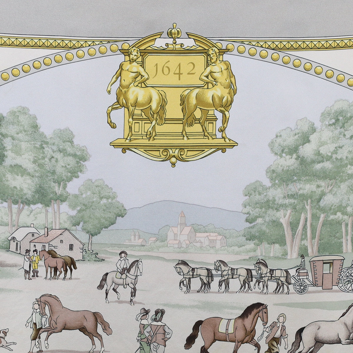 Hermès Presentation De Chevaux Silk Scarf