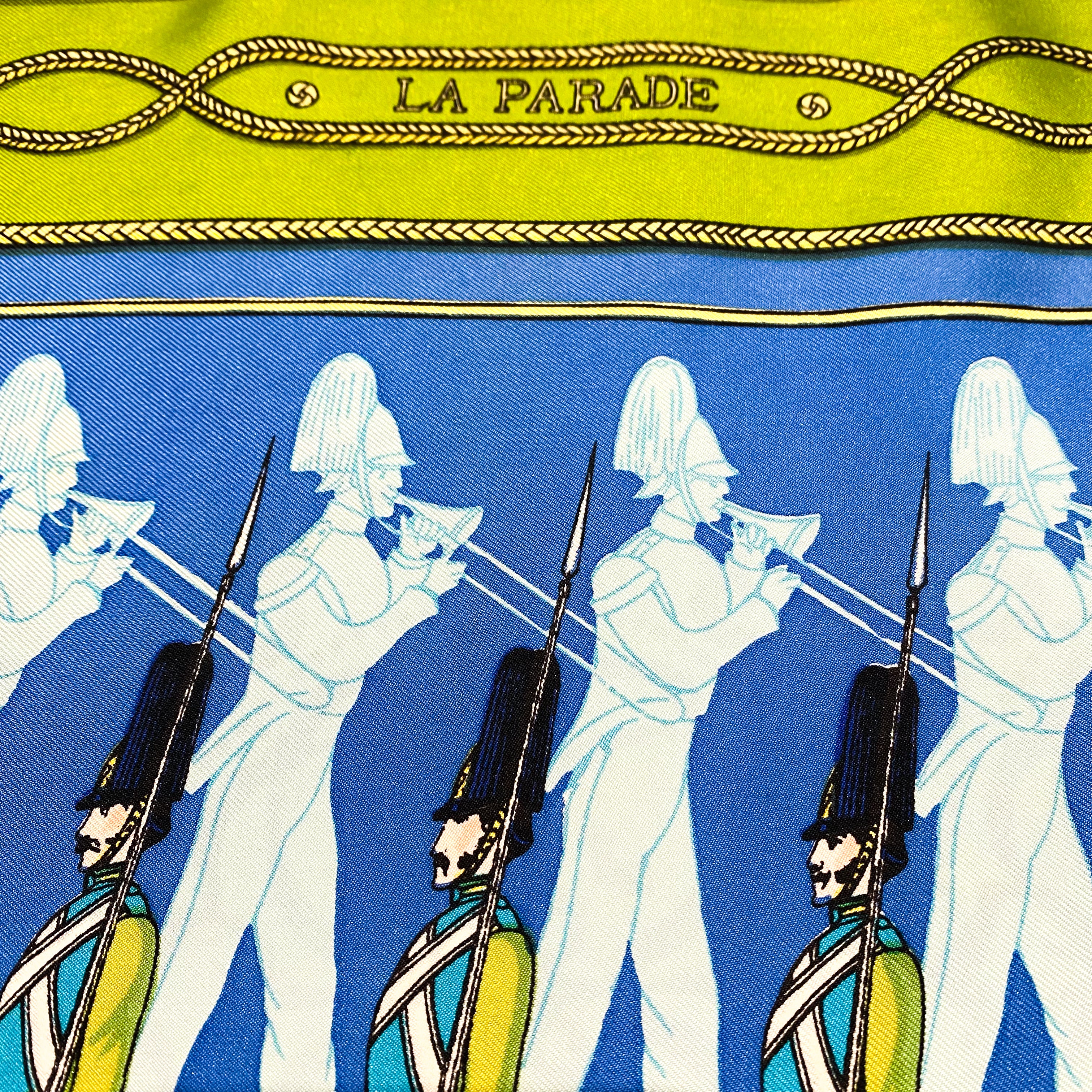 Rare Boxed Hermes La Parade Vintage Silk Scarf