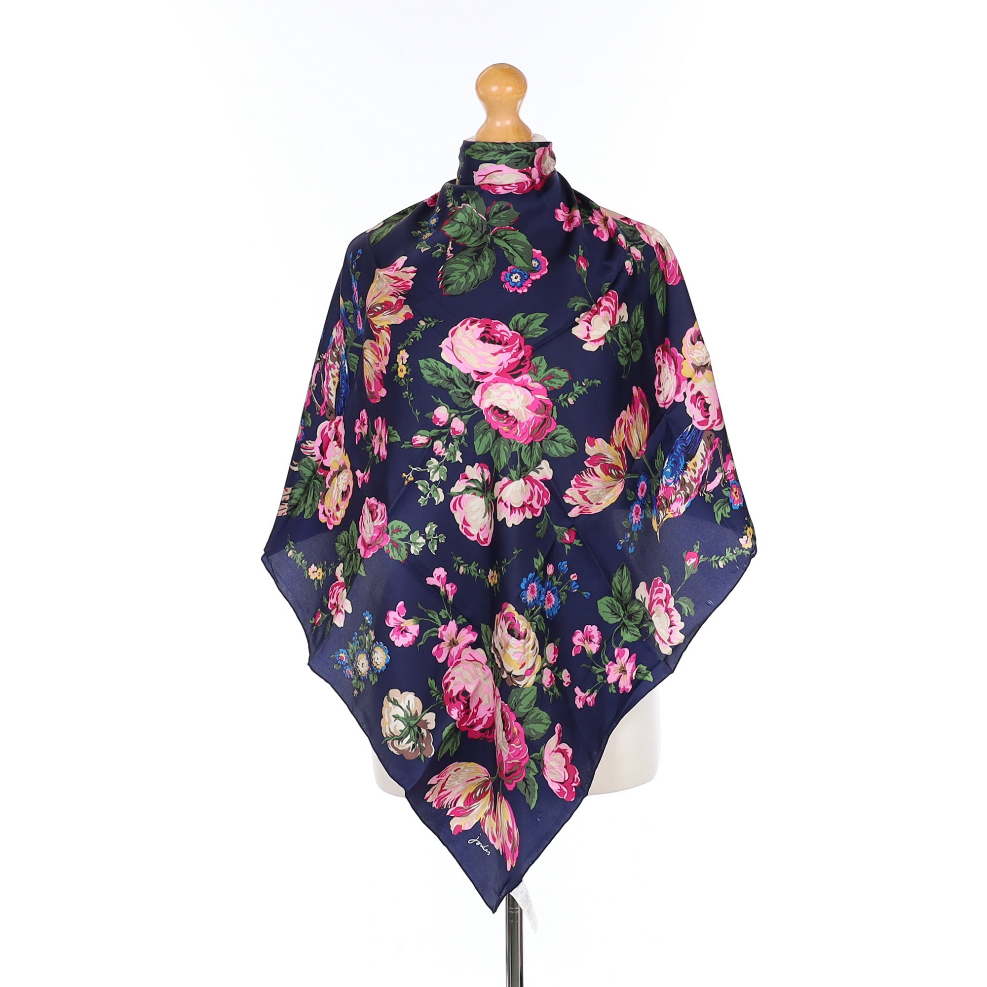 Joules Floral Print Silk Scarf