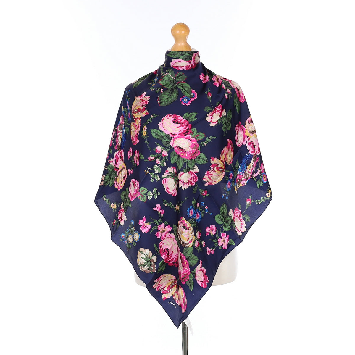 Joules Floral Print Silk Scarf