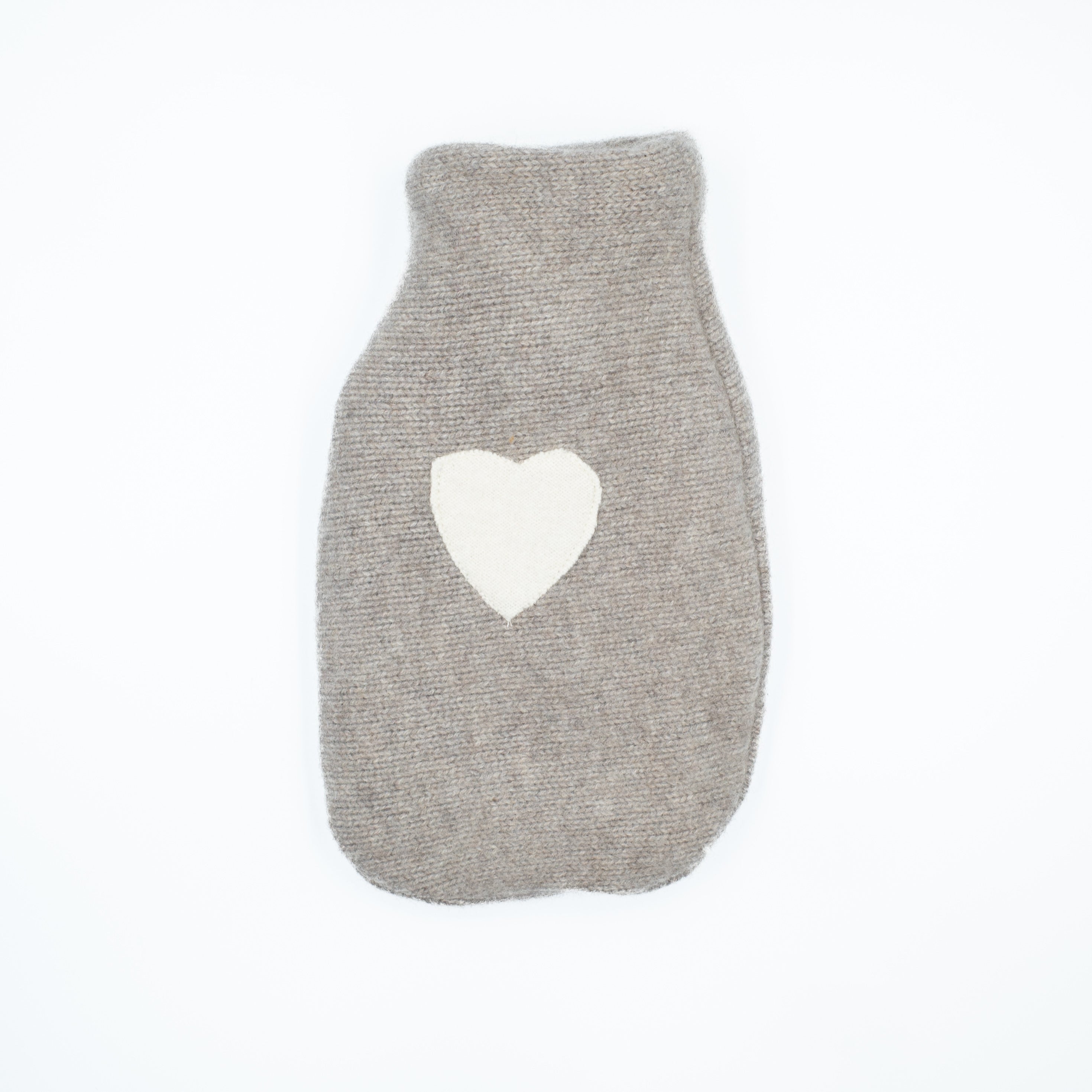 Pale Clay and Cream Cashmere Small Hot Water Bottle