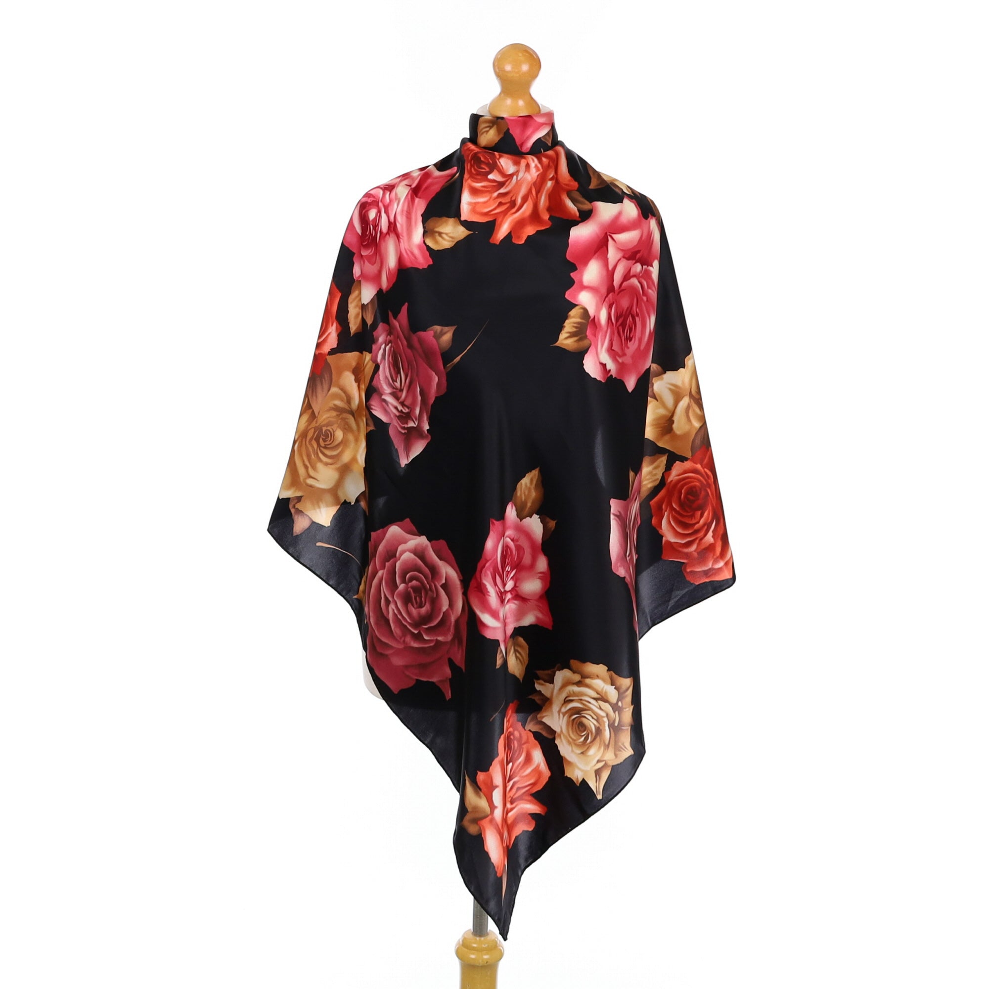 Bold Floral Silk Scarf