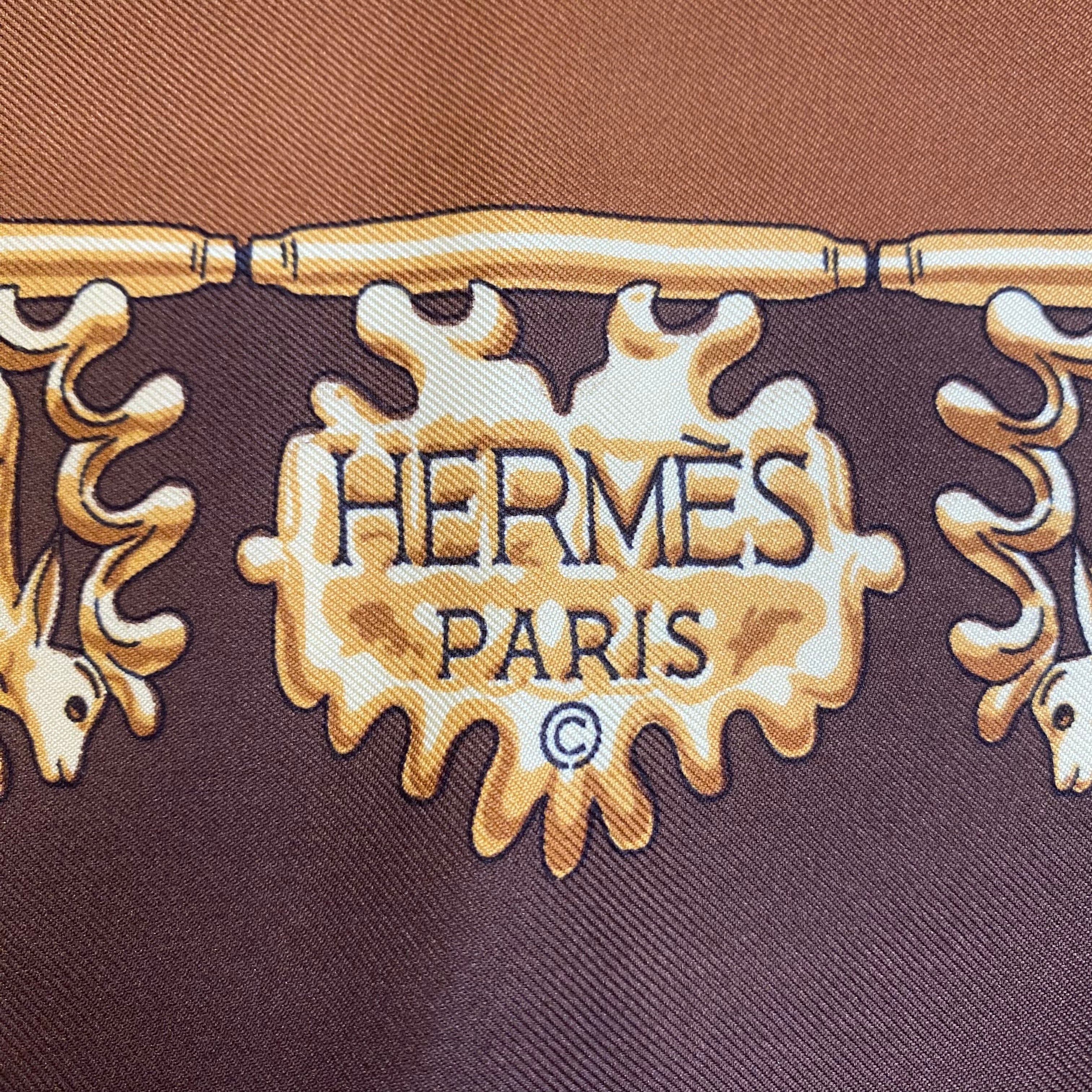 Hermès Les Cavaliers D’or Silk Scarf