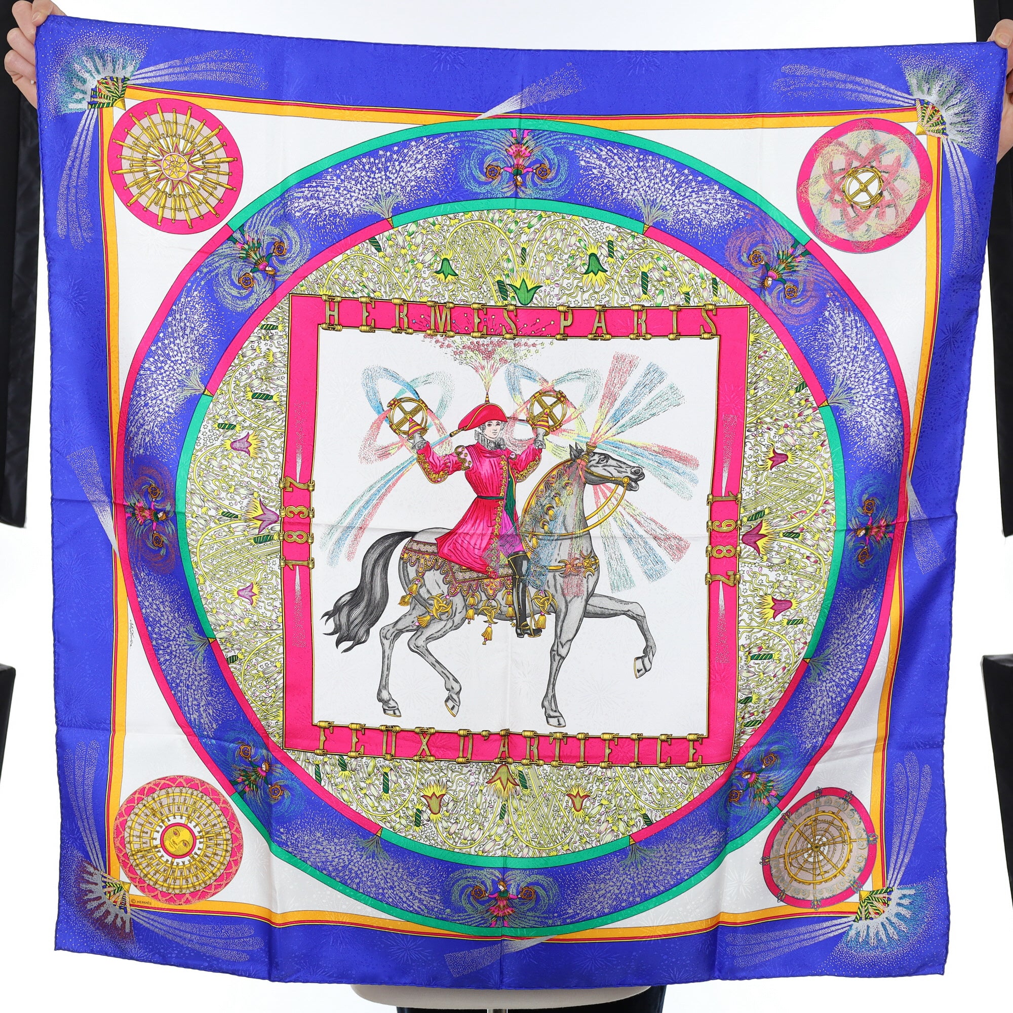 Brand New Boxed Hermes Feux D’ artifice Silk Scarf