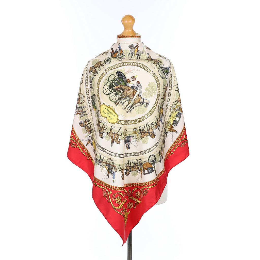 Hermès La Promenade de Longchamps Silk Scarf