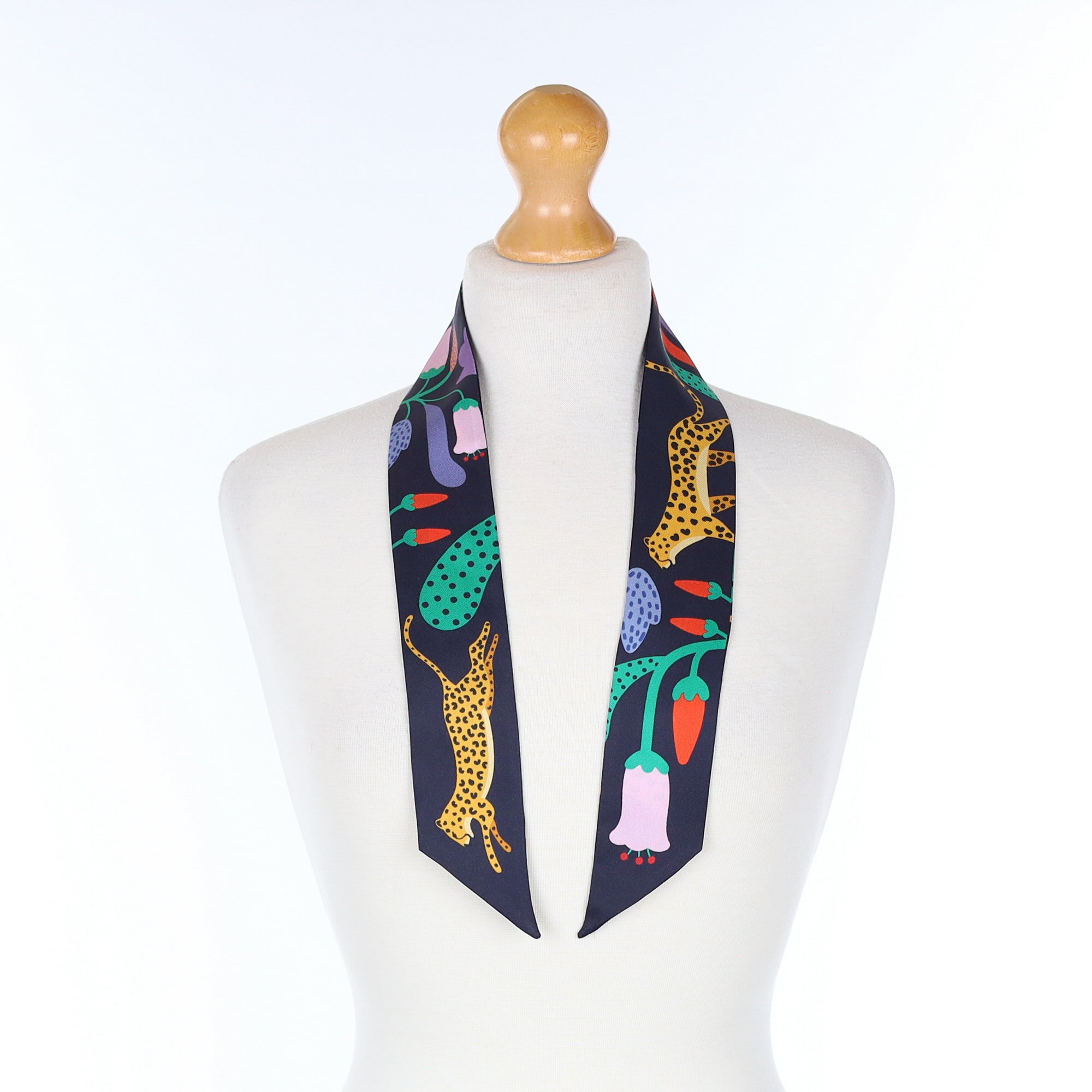 Contemporary Floral Silk Scarf