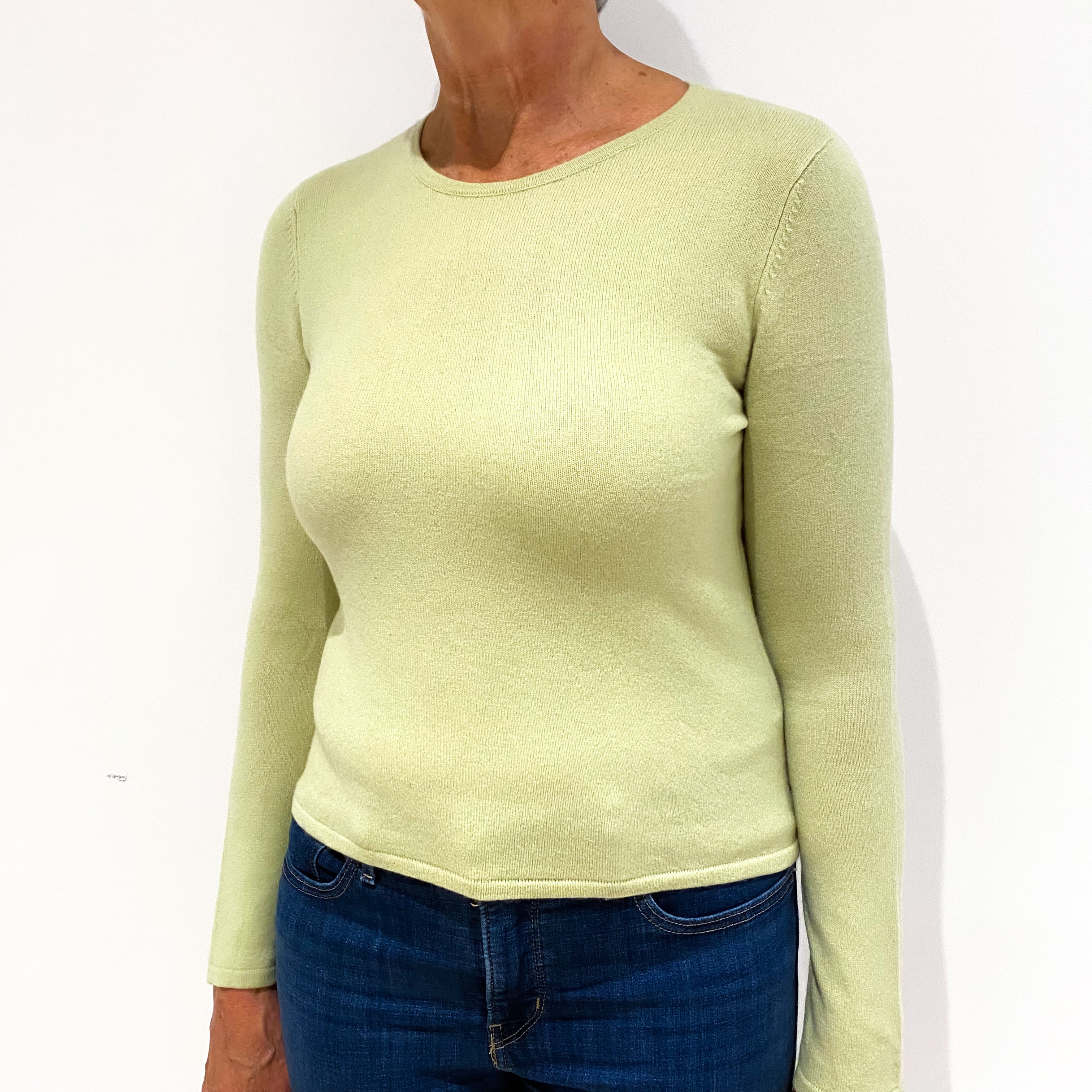Like Green Cashmere Crew Neck Jumper Medium