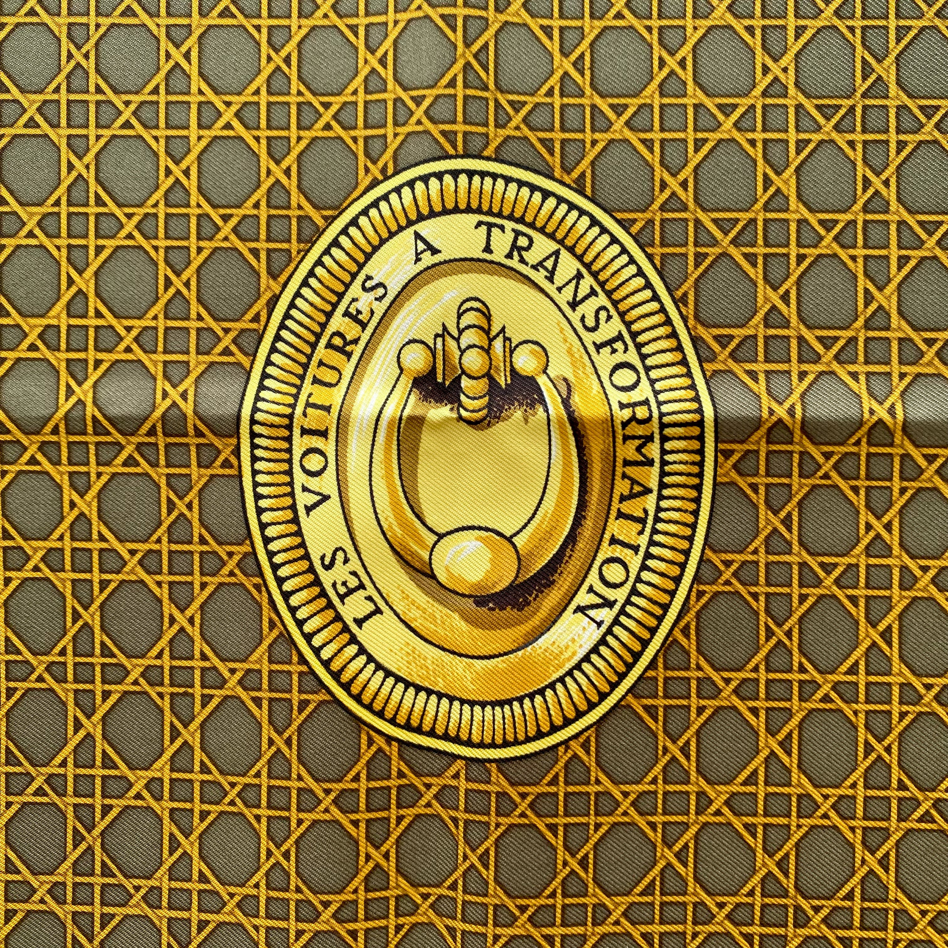Brand New Boxed Hermes Les Voitures a Transformation 1965 Designer Silk Scarf