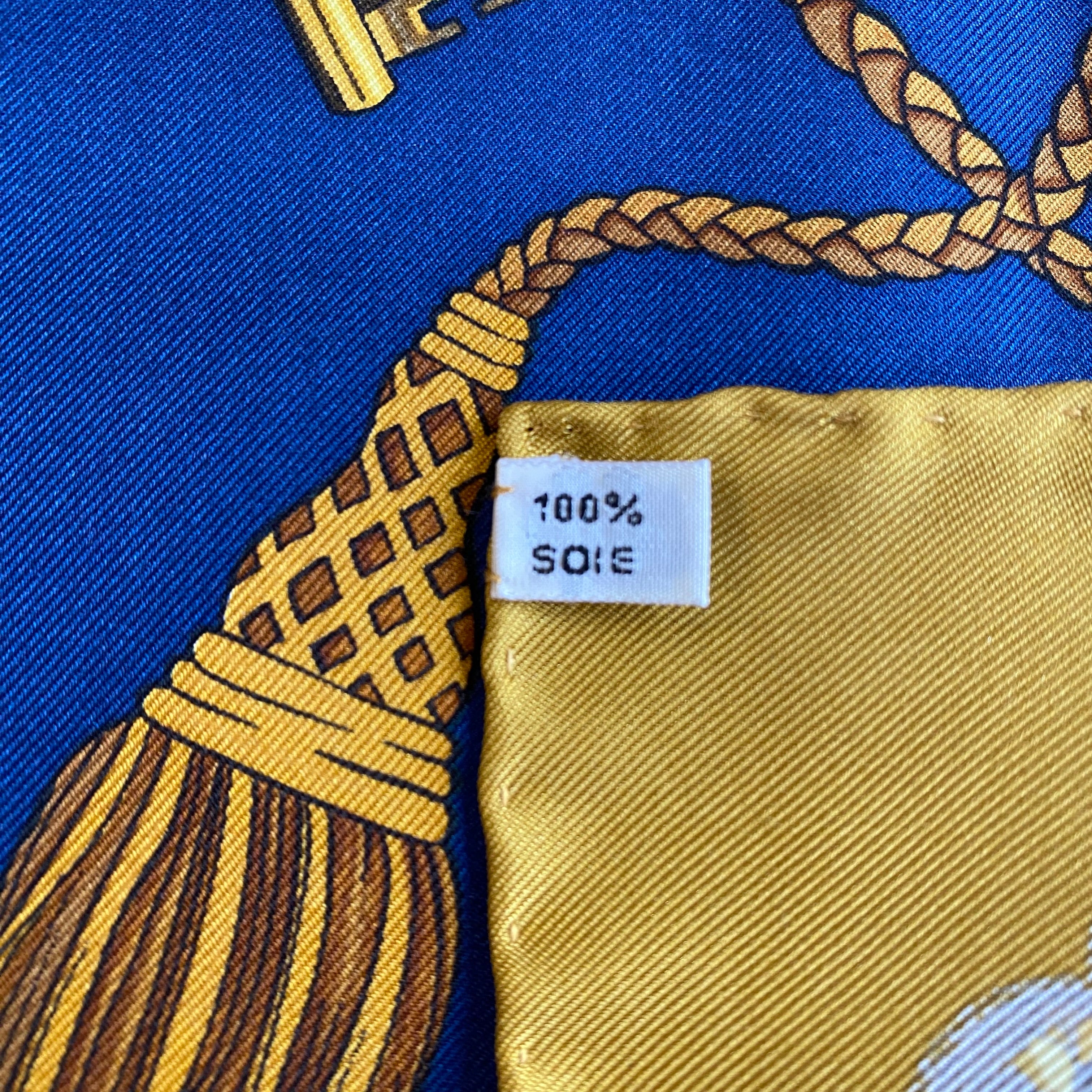 Pristine Boxed Hermès Les Clefs Vintage Silk Scarf