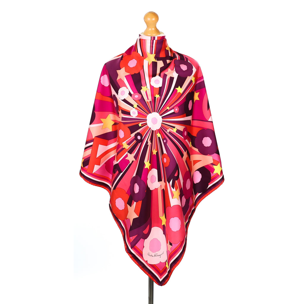 Salvatore Ferragamo Colourful Silk Scarf