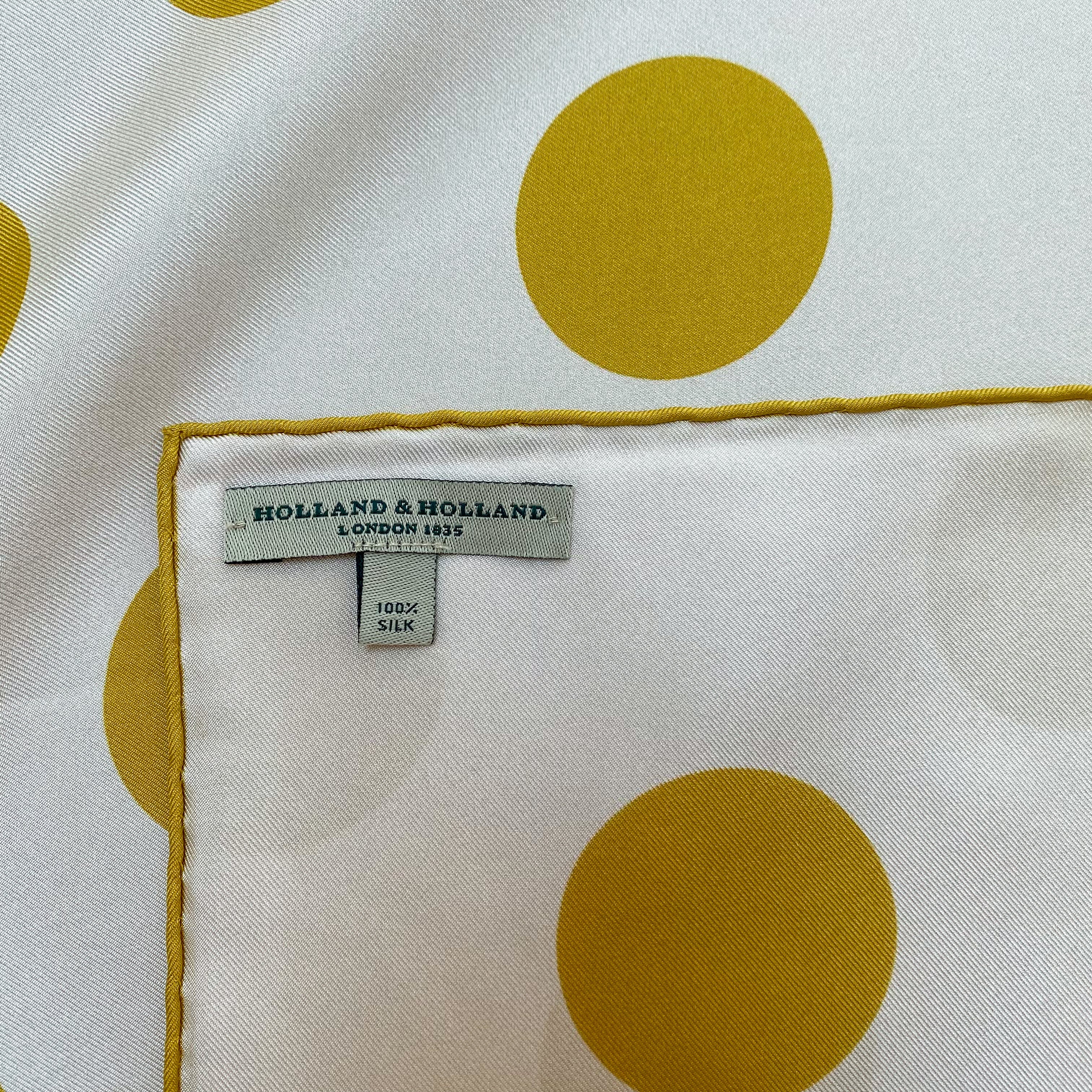 Holland & Holland Spotty Designer Silk Scarf