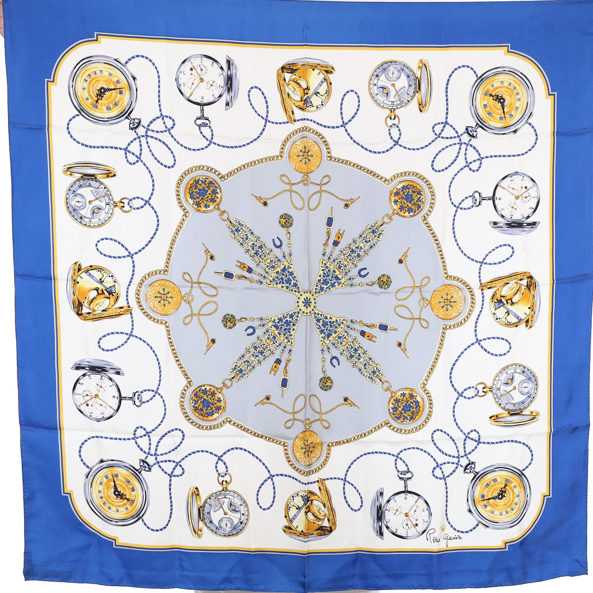 Brand New Rolex Genève Pocket Watch Silk Scarf