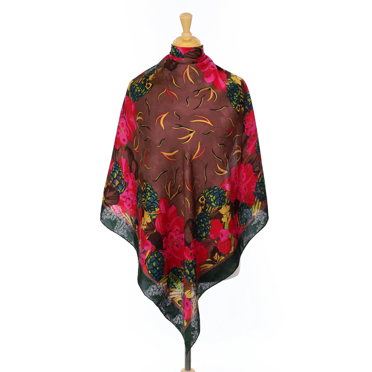 French Daniel Hechter Vintage Silk Scarf