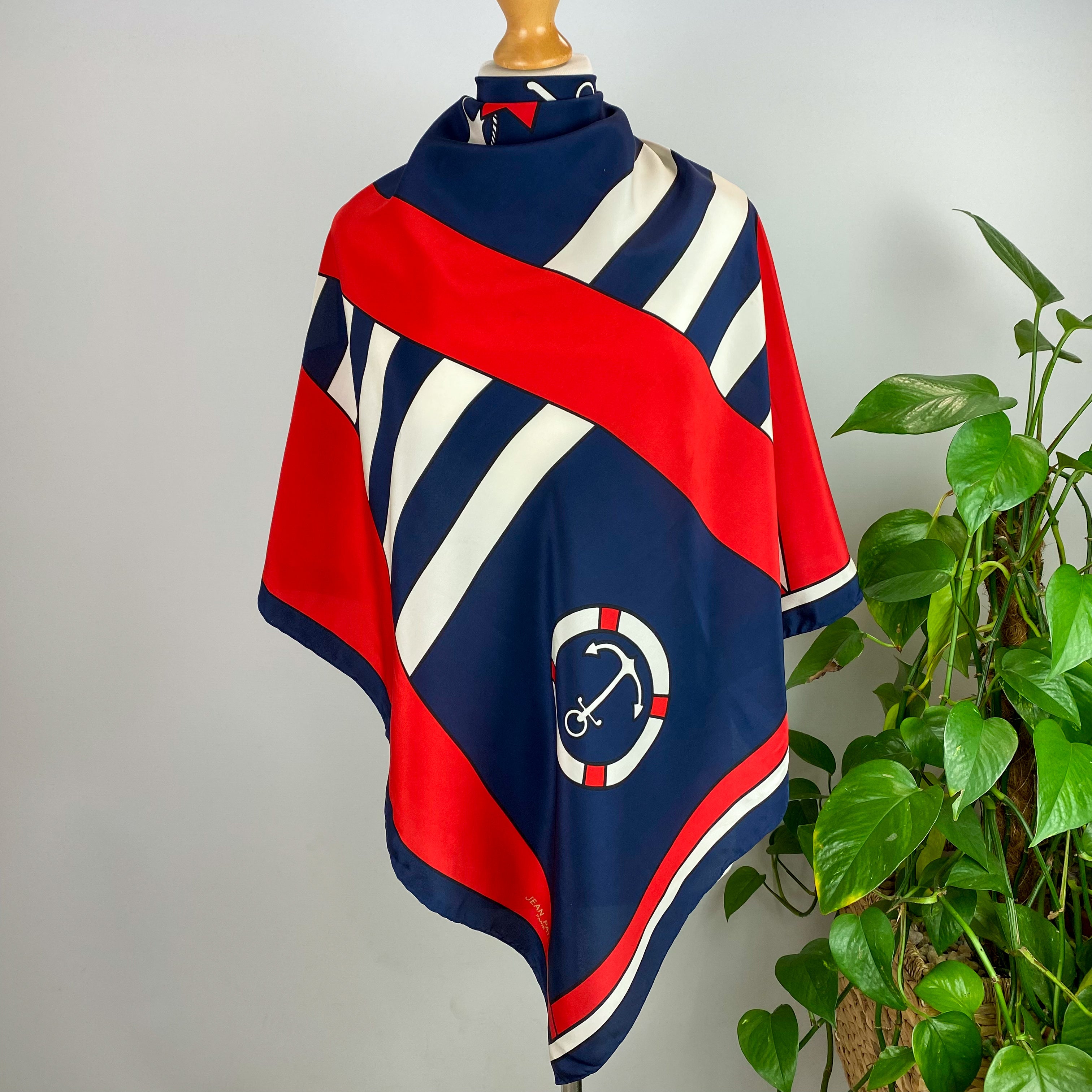 Pristine Jean Patou Designer Silk Scarf
