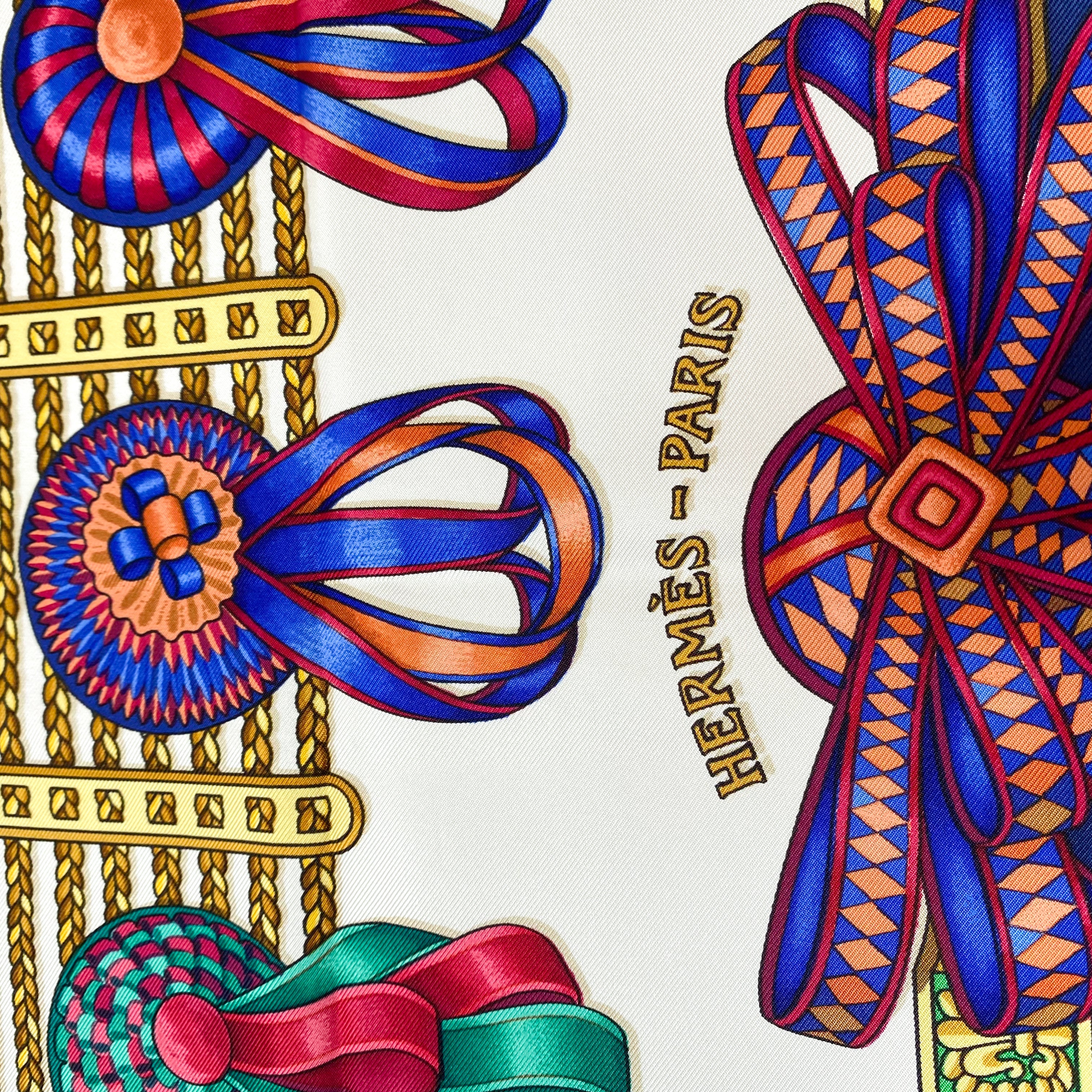 Boxed Hermès Les Rubans du Cheval Silk Scarf
