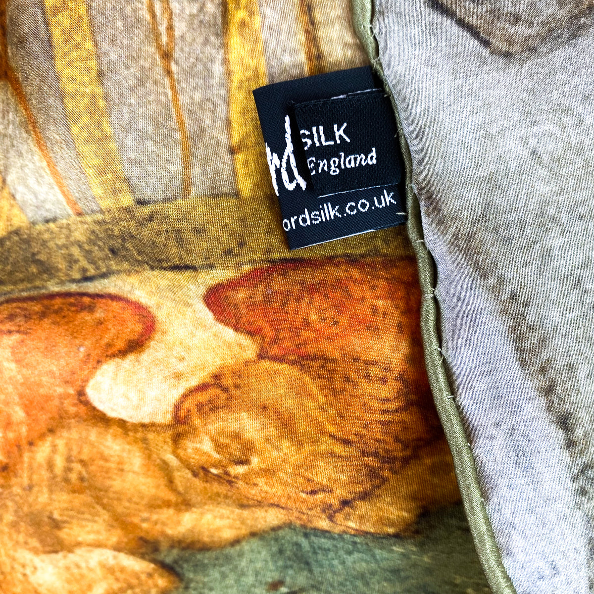 Beckford Birds and Flowers Silk Scarf