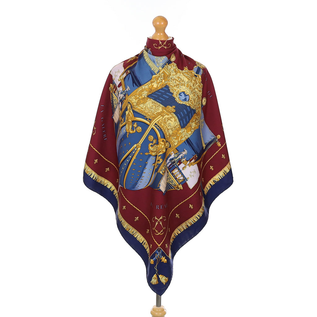 Hermès Vue Du Carosse De La Galère La Réale Silk Scarf