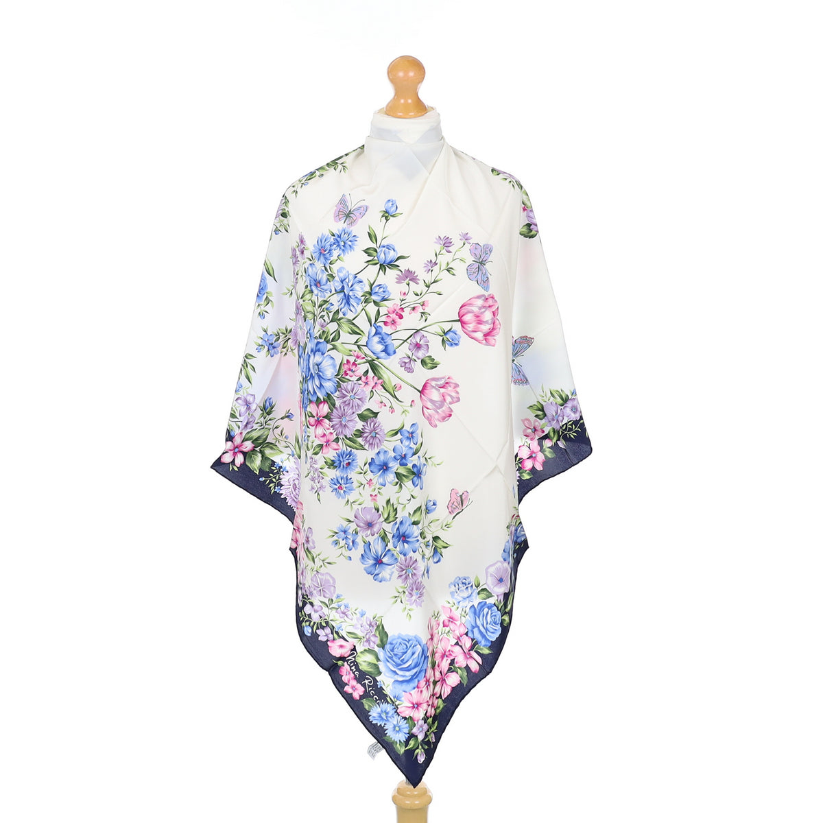 Brand New Boxed Nina Ricci Floral Silk Scarf