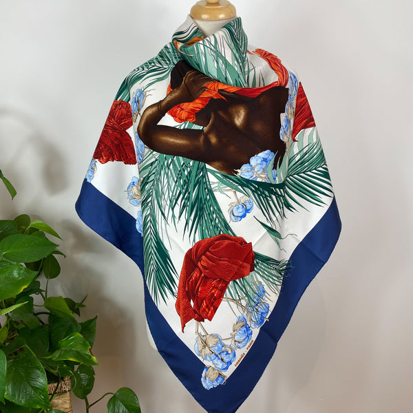 Boxed Unworn Hermes Turbans Des Reines Silk Scarf