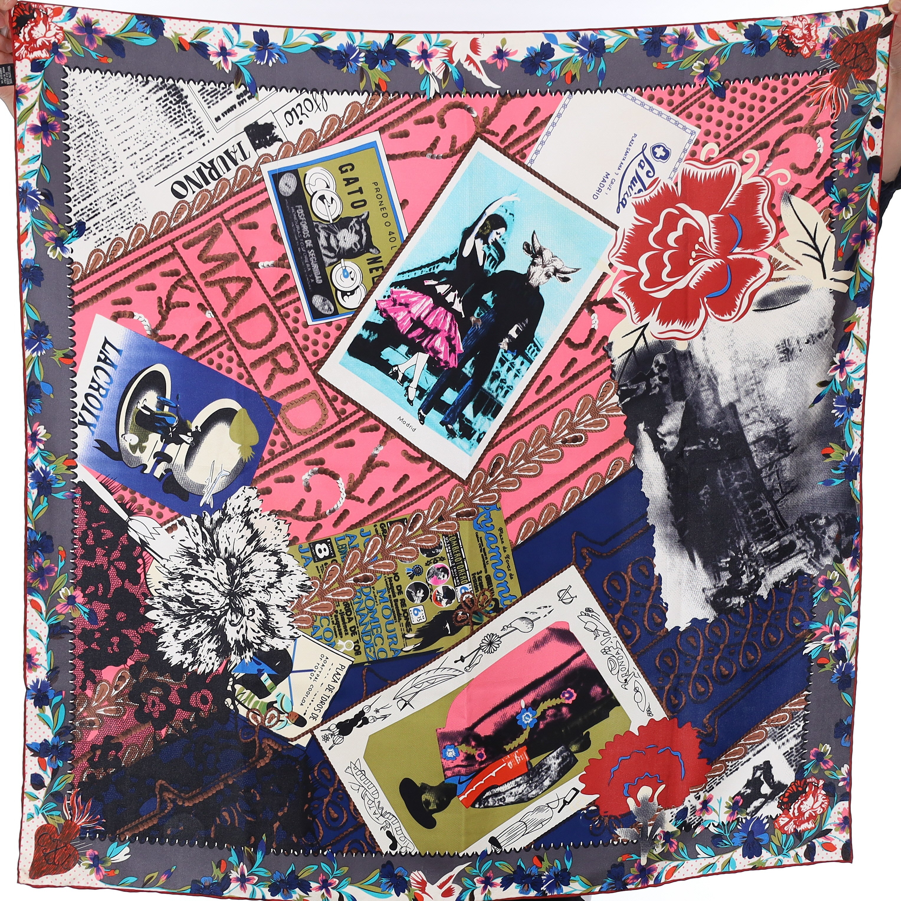 Christian Lacroix Madrid Collage Silk Scarf