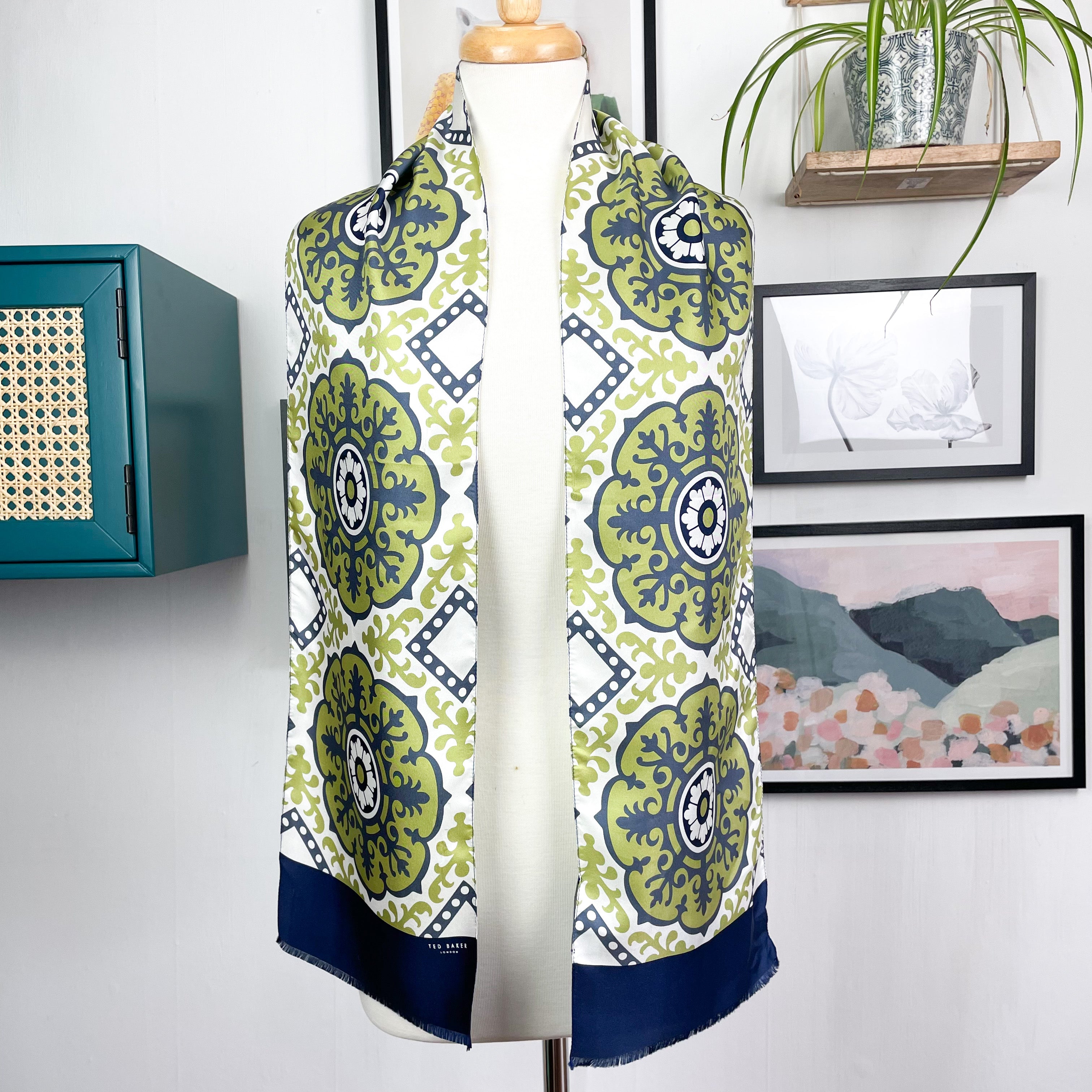 Ted Baker 1970s Style Silk Scarf